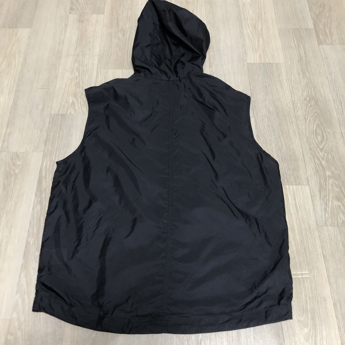 (M) 새상품 코드그라피 유틸리티 경량 후드 베스트 집업 블랙 상품이미지8