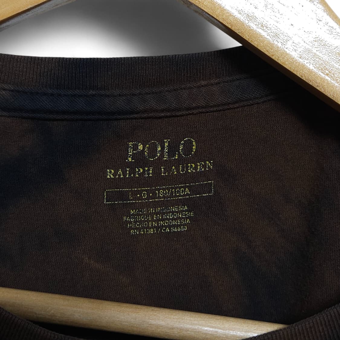 105)POLO 폴로 타이다이 반팔티 브라운블랙 상품이미지5
