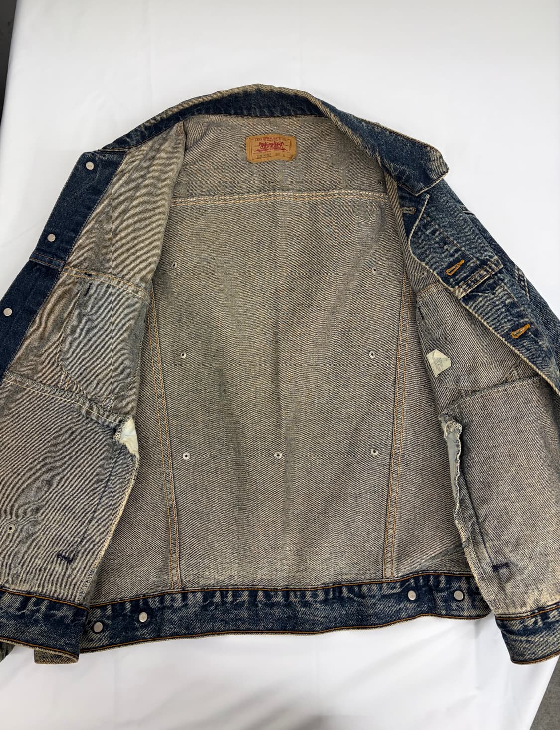 [XL] 리바이스 워싱데님 패치 청 자켓 상품이미지5