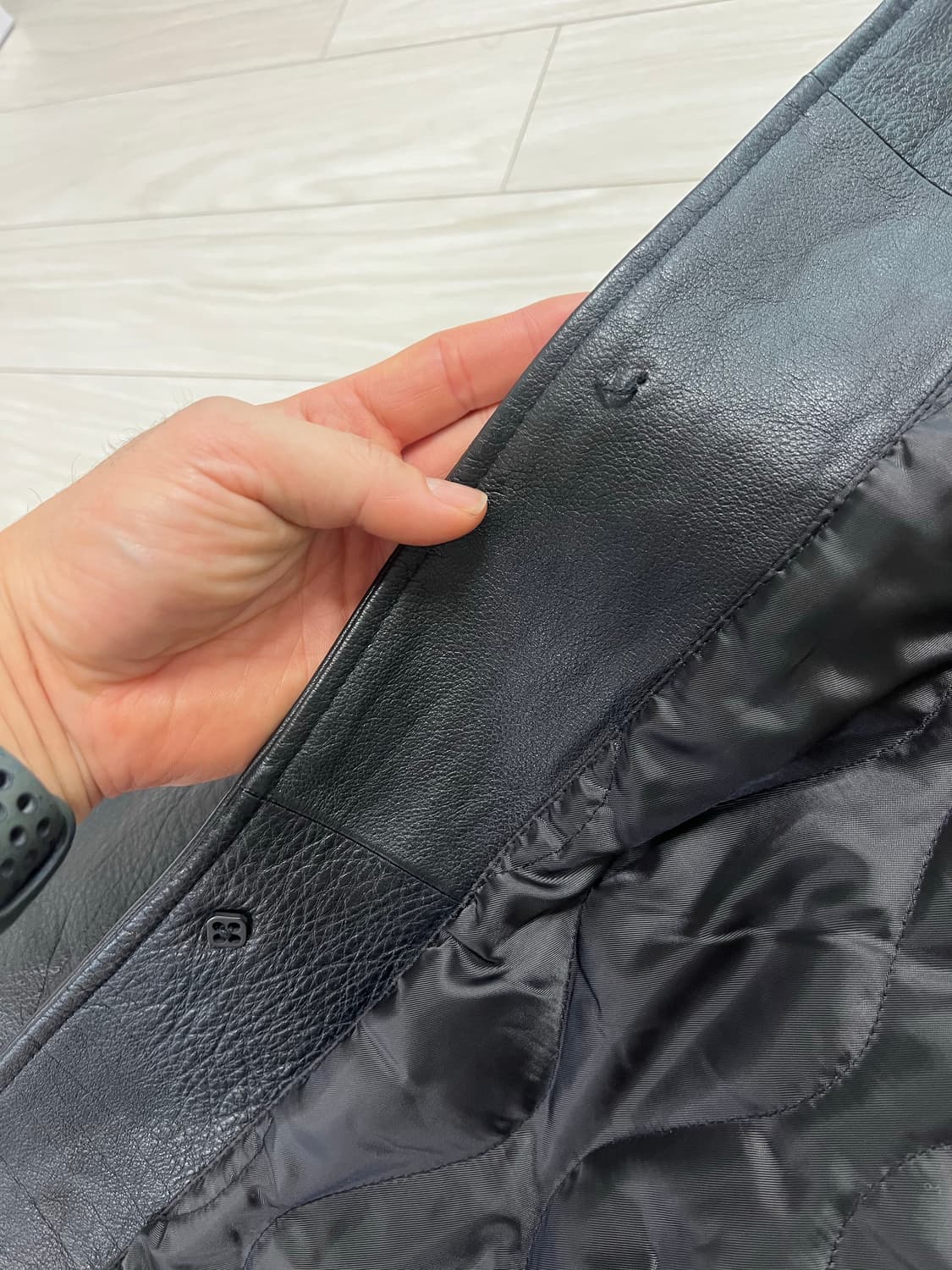 올드 갭 레더 카코트 L 상품이미지4