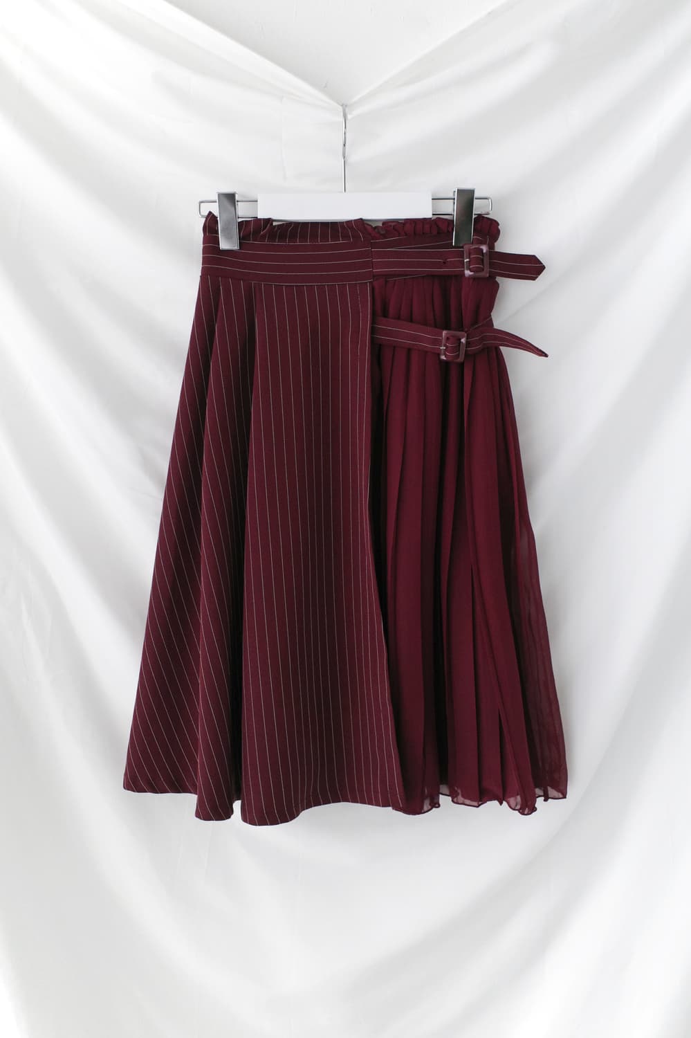 axes femme) buckle pleats stripe skirt 상품이미지1
