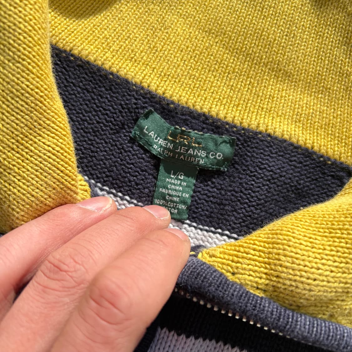 폴로 랄프로렌(POLO RalphLauren)스트라이프 반집업 니트 상품이미지4