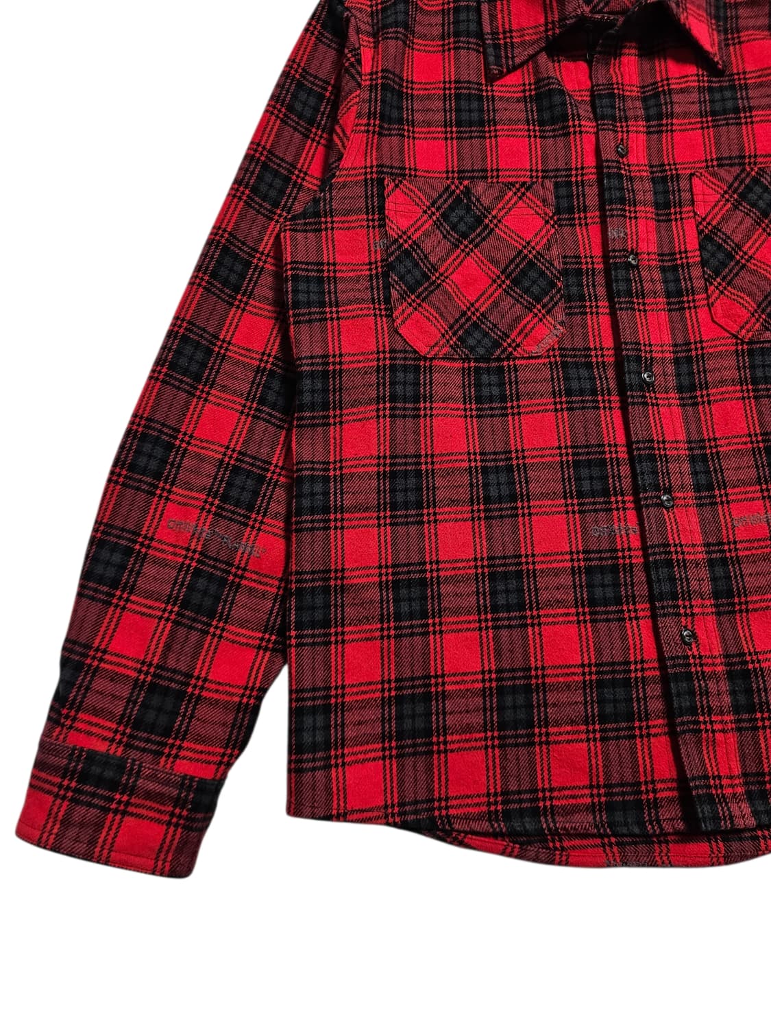 오프화이트 애로우 스텐실 플란넬 셔츠 상품이미지6