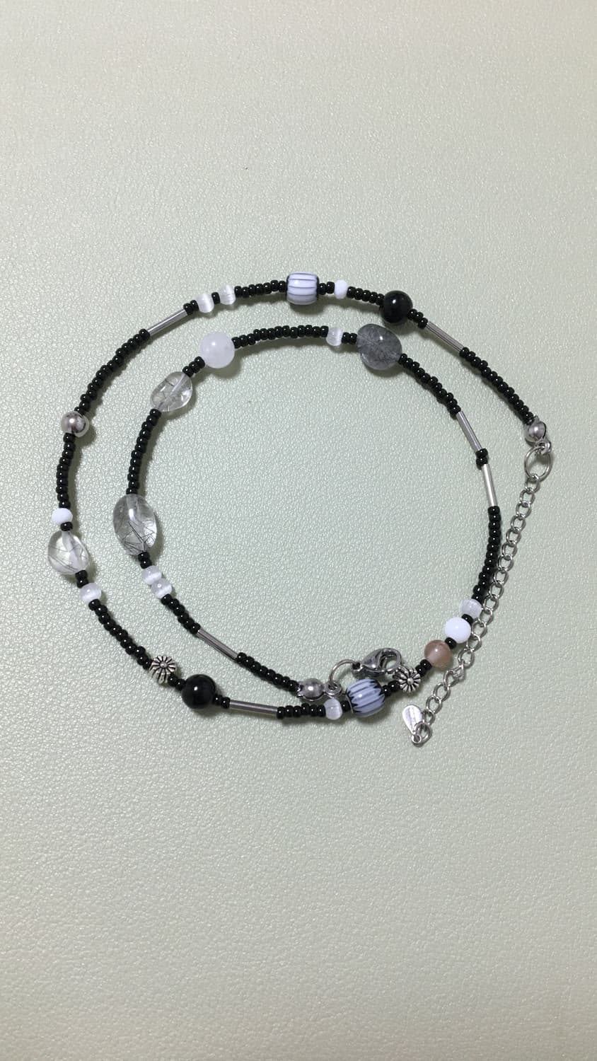 원석 비즈 팔찌 (강추🩶) 상품이미지1