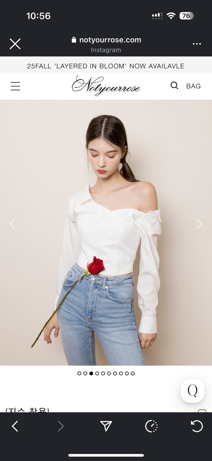 낫유어로즈 Ines shirts buistier 상품이미지3