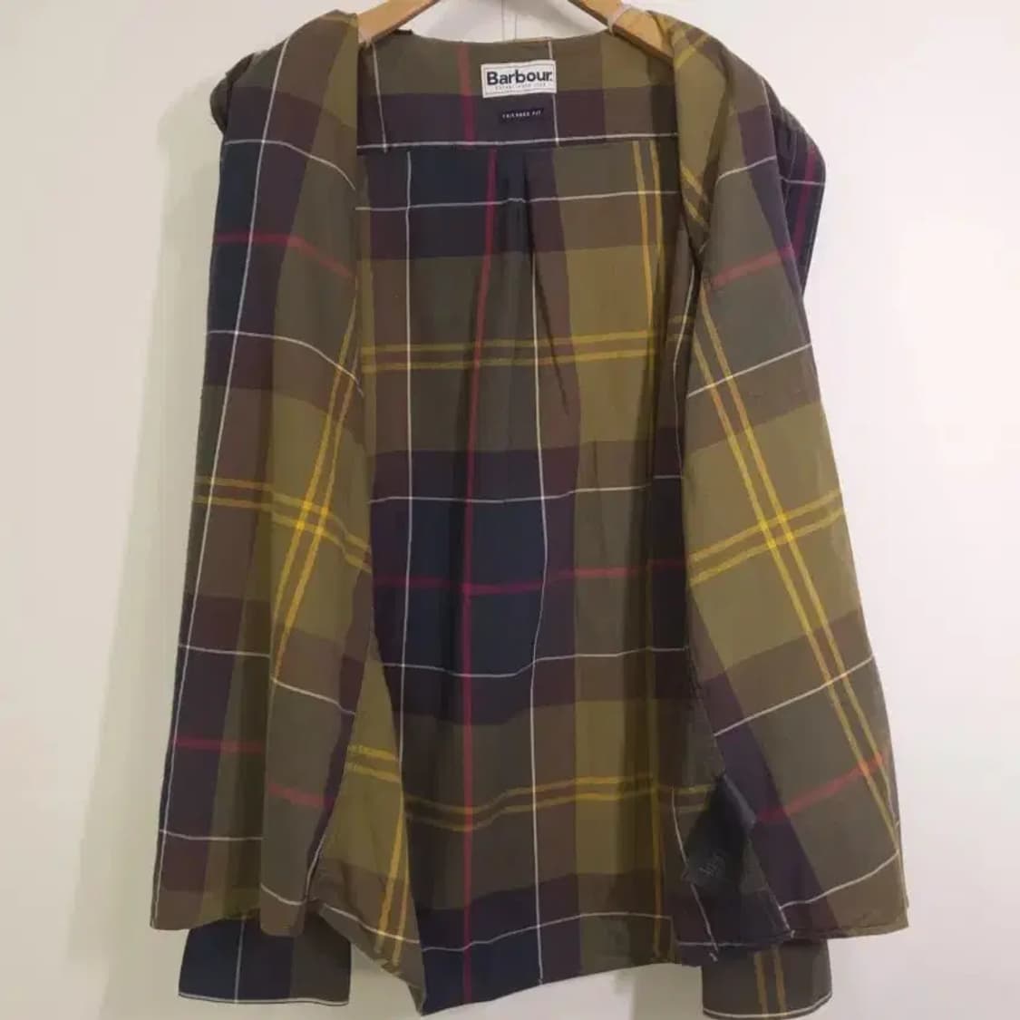 바버 타탄 체크 셔츠 테일러드 핏 상품이미지8