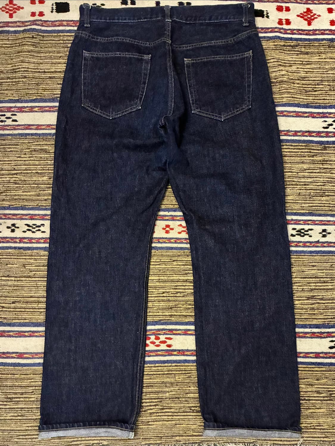 (32~33)유니온블루 5포켓 원워시 셀비지 데님 청바지 스트레이트핏 상품이미지6