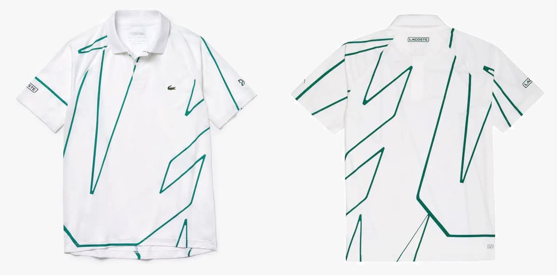 라코스테 노박 조코비치 상의 화이트 그린 상품이미지4