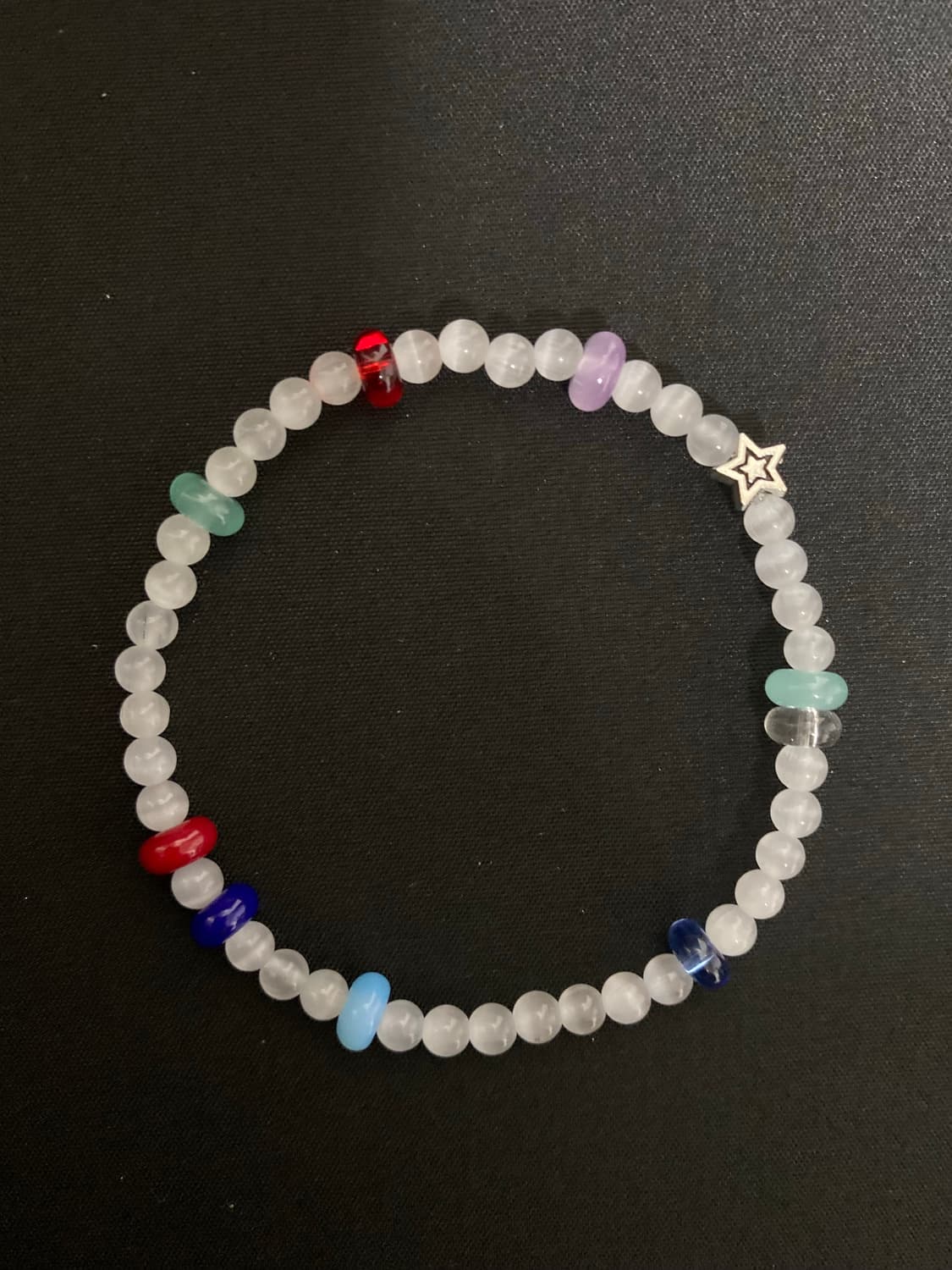 캐츠아이 4mm 컬러믹스 원석 팔찌 상품이미지4