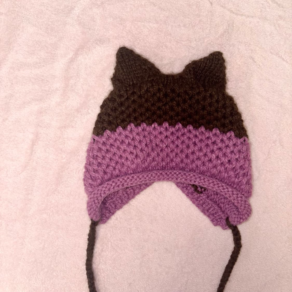 딸기초코 고양이 귀 니트 모자 네코미미 상품이미지2