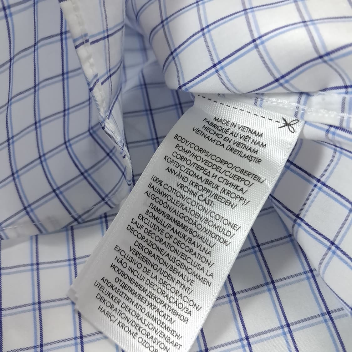 CK252 M 폴로 블루 멀티 스몰체크 이지케어 셔츠 남방 상품이미지5