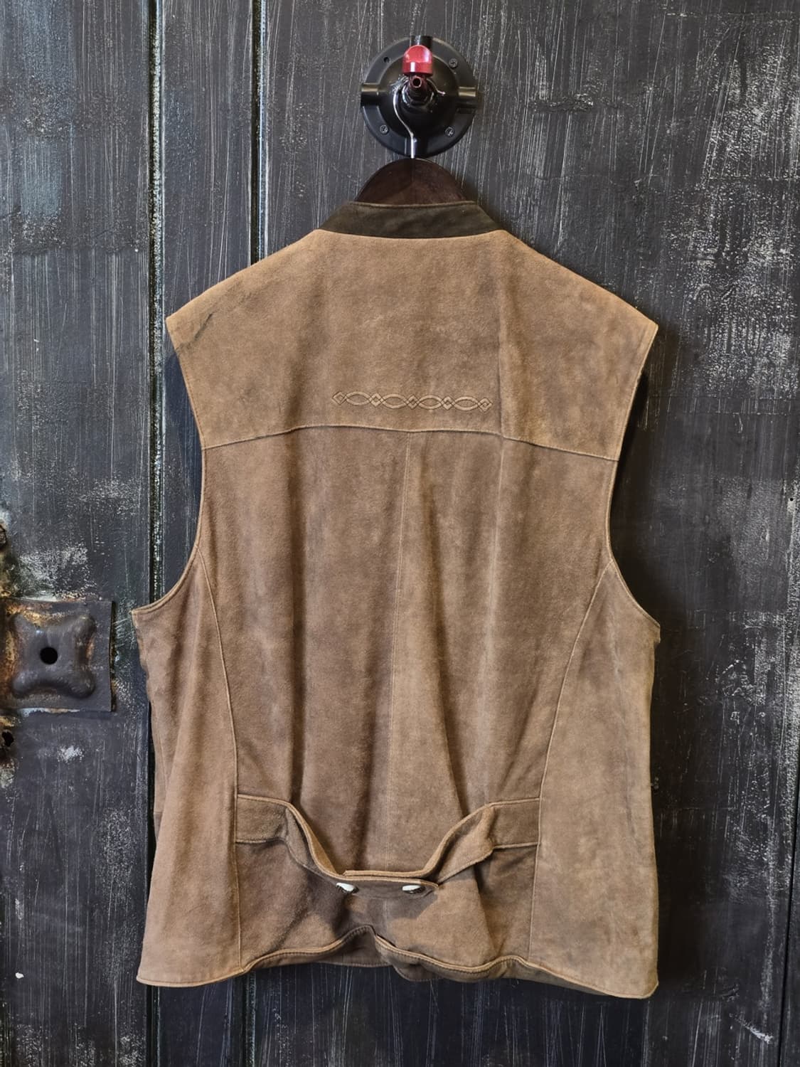 90s C&A LANDHAUS Goat Suede Leather Vest 상품이미지9