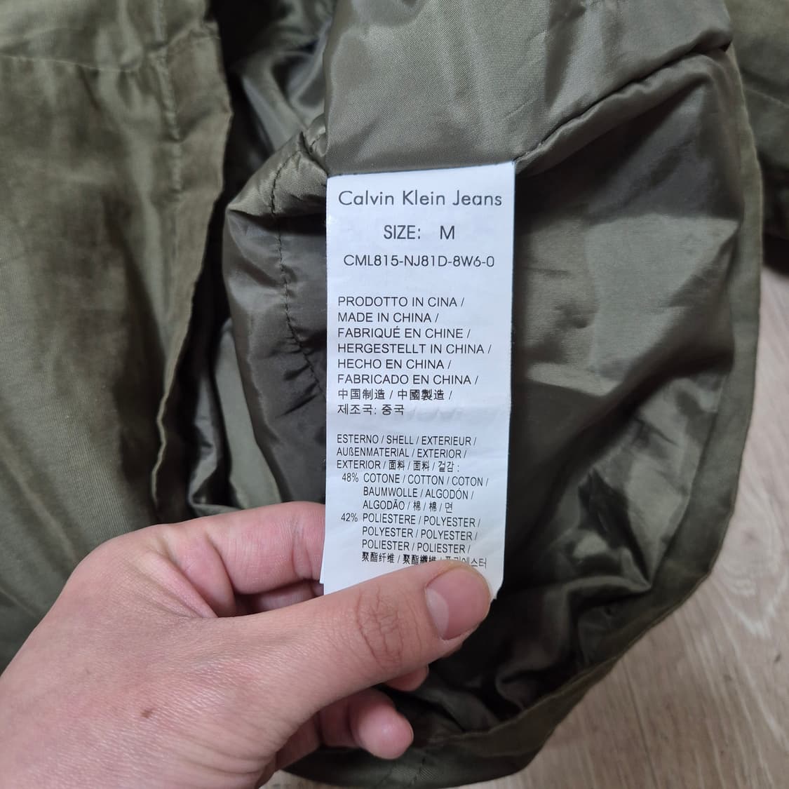 캘빈클라인 진스 밀리터리 포켓 후드 야상점퍼 상품이미지7