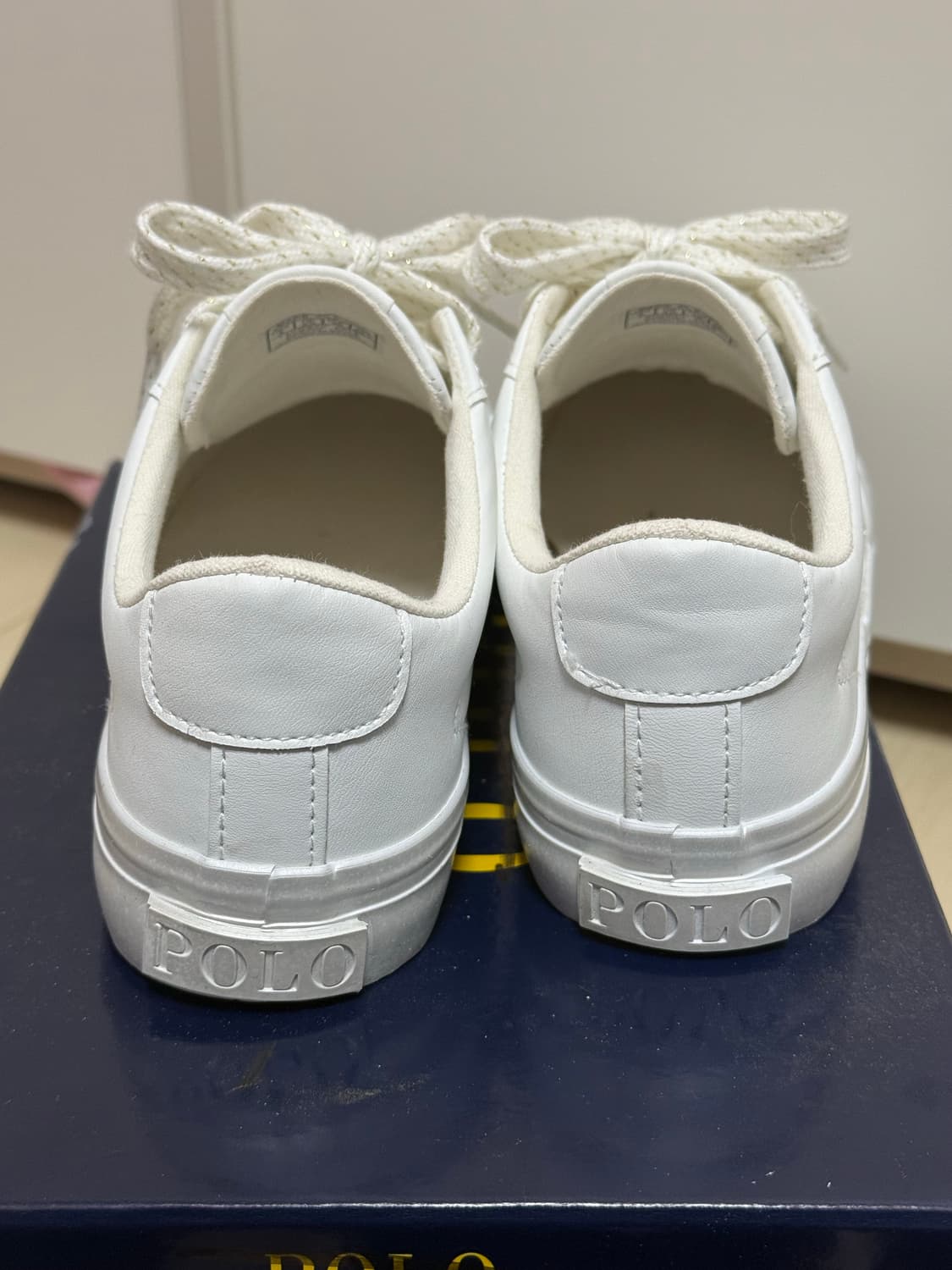 정품 폴로랄프로렌 화이트포니 스니커즈 신발 230mm 새상품 상품이미지4