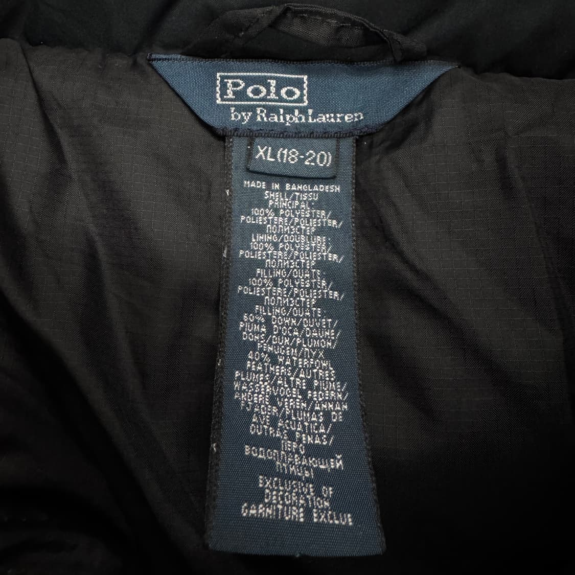 폴로 포니 덕다운 푸퍼 패딩 블랙 상품이미지4