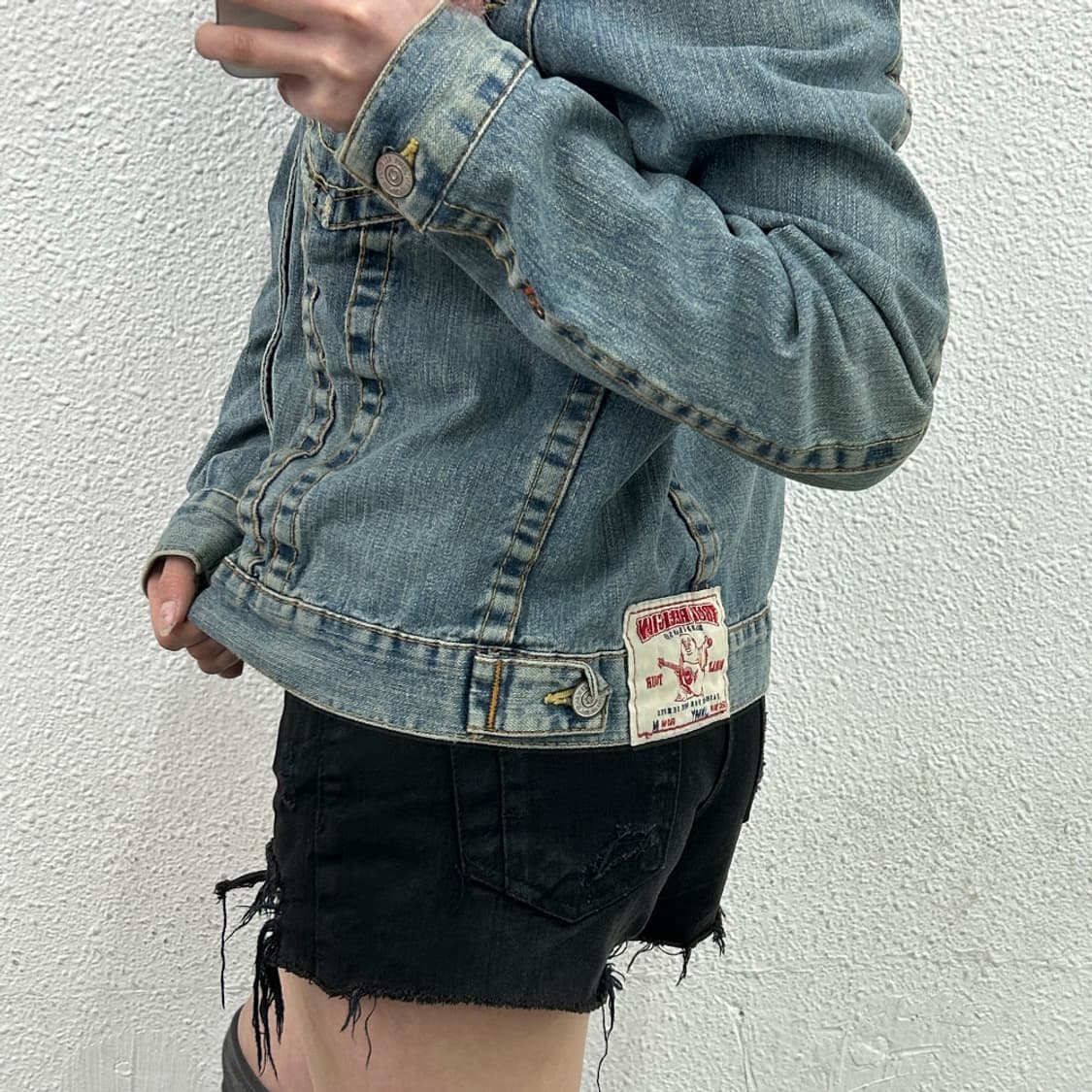 트루릴리젼 연청 스티치 트러커 자켓 M 상품이미지2