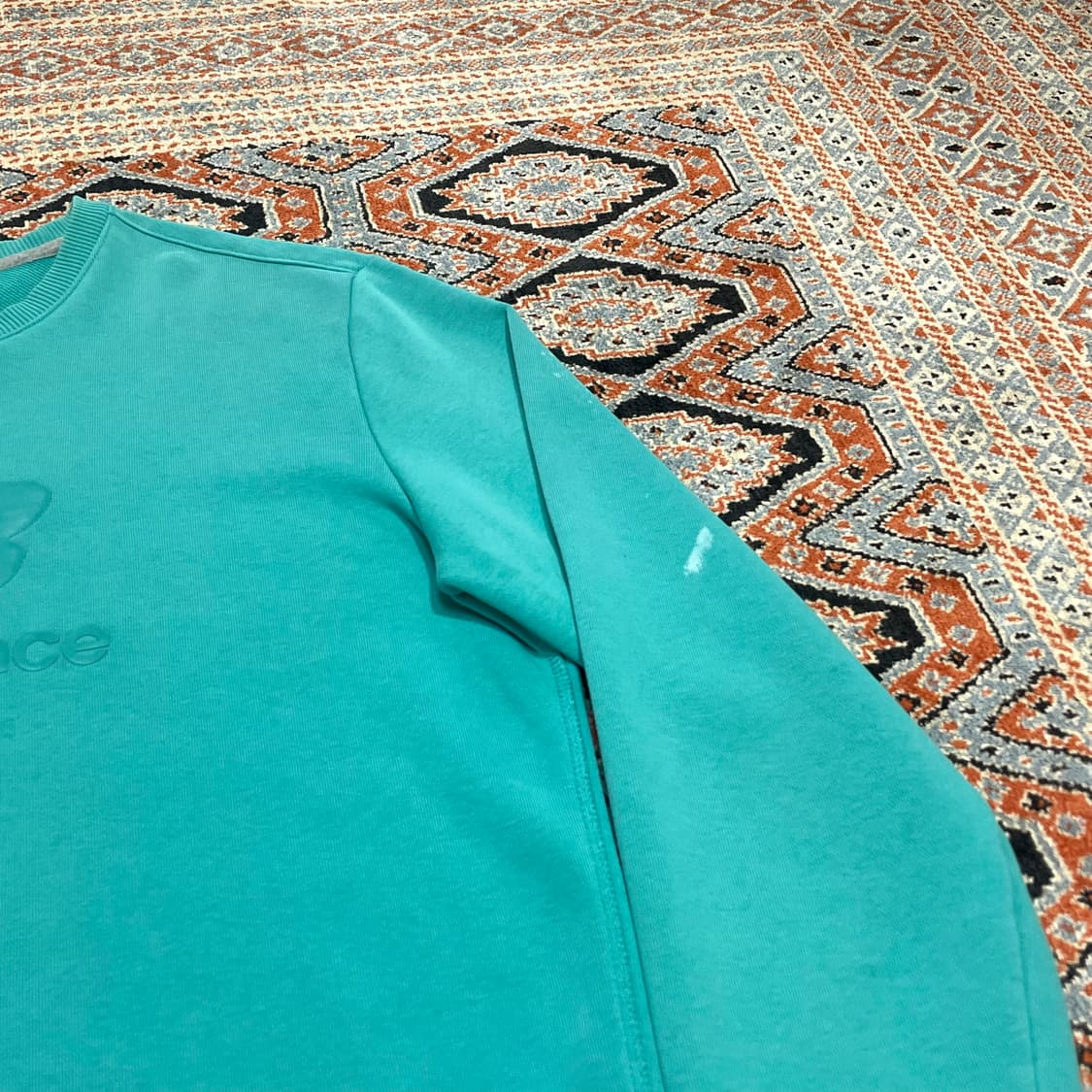 뉴발란스 시그니처 민트블루 맨투맨 티셔츠 남성L 상품이미지2