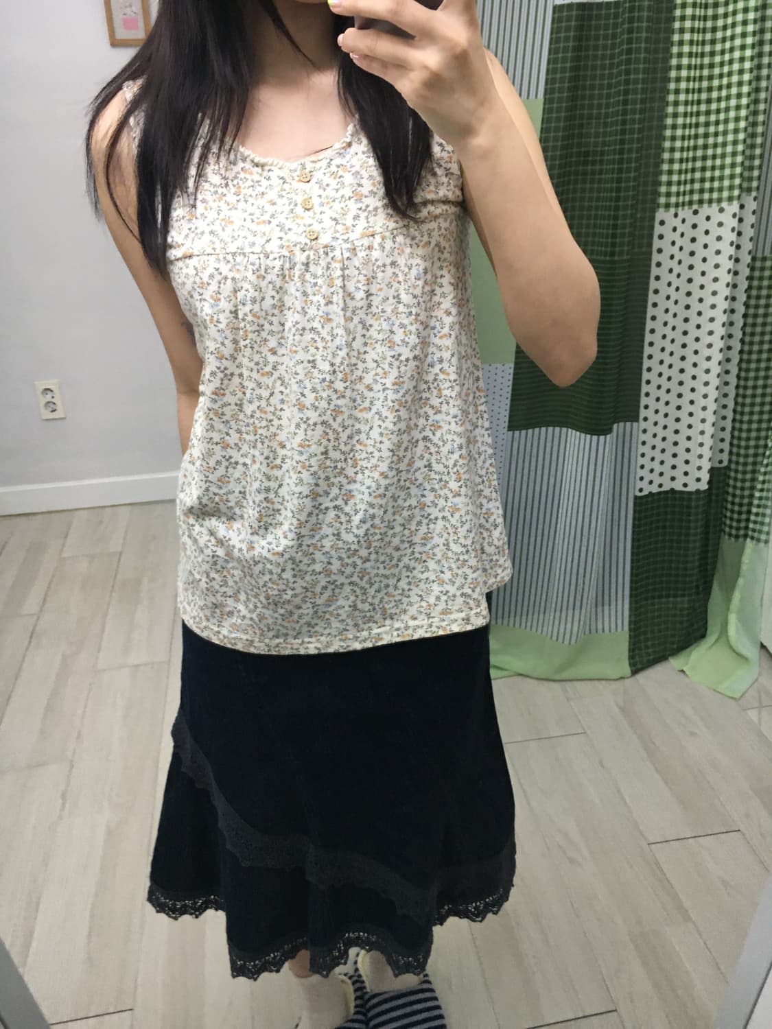 옐로우 플라워 슬리브리스 상품이미지8