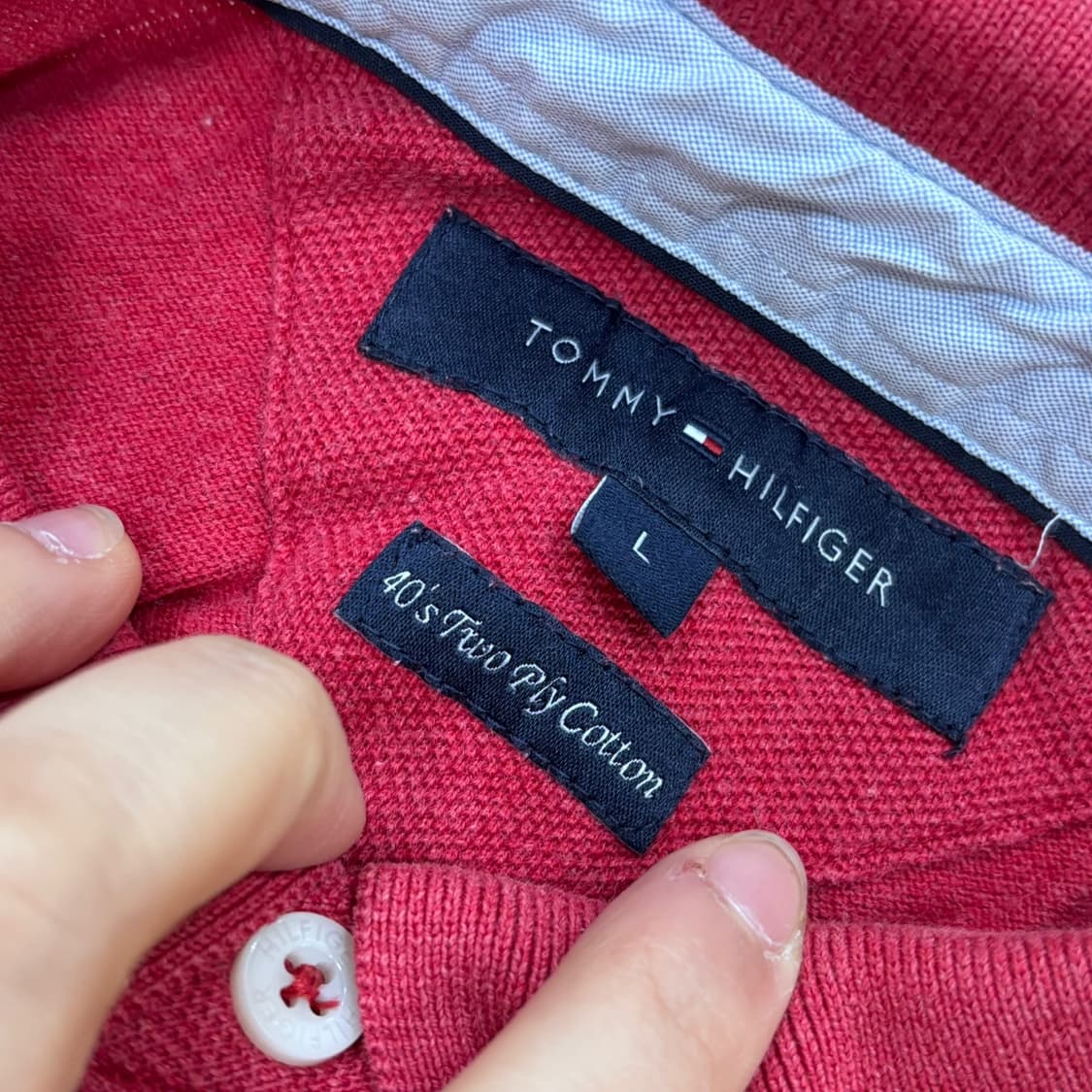 L 타미힐피거 반팔 카라 티셔츠 0316E 상품이미지3