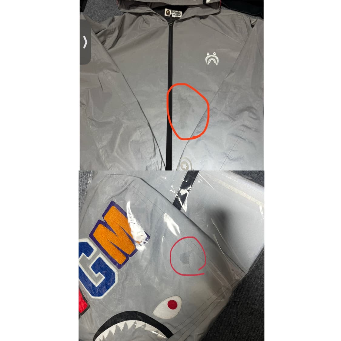 (실버) 베이프 리플렉터 샤크자켓 #bape #바람막이 #샤크 #스카치 상품이미지10