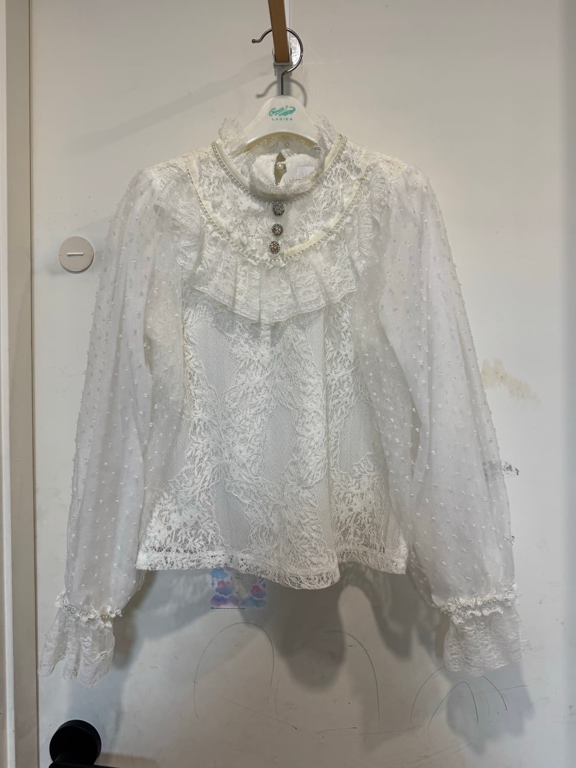 Satin 샤틴 레이스 블라우스 상품이미지1