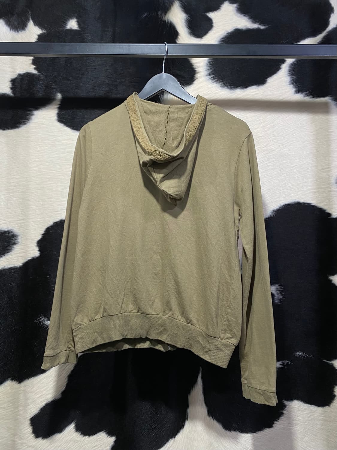 Black dog 레이스 트리밍 카키 후드집업 상품이미지4