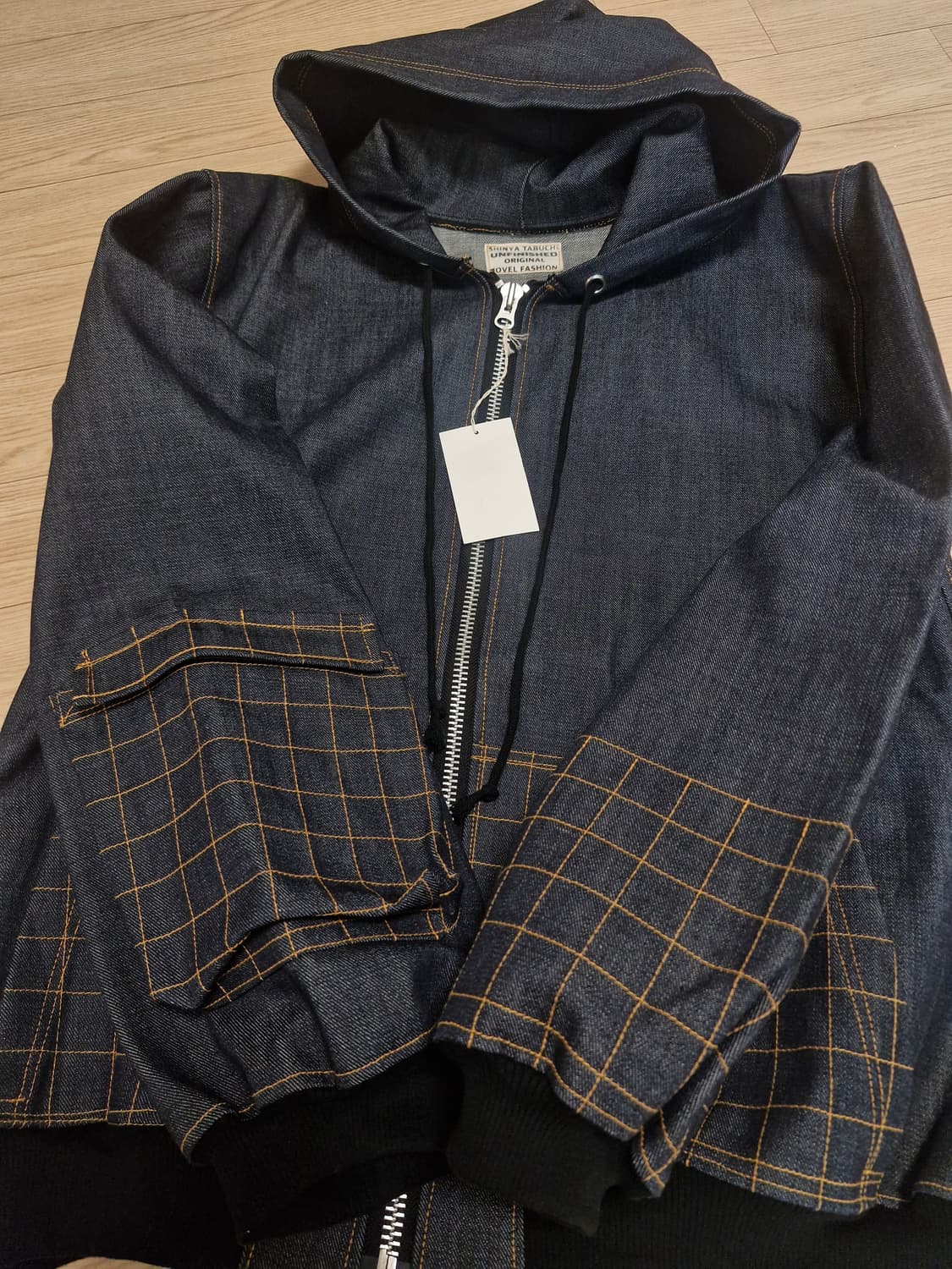 Unfinished 데님 후드집업 상품이미지5