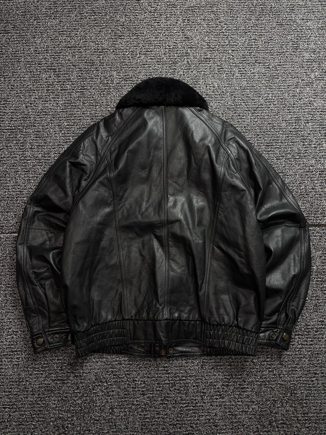 90s 빈티지 아카이브 양가죽 무스탕 봄버 자켓 1933 상품이미지4