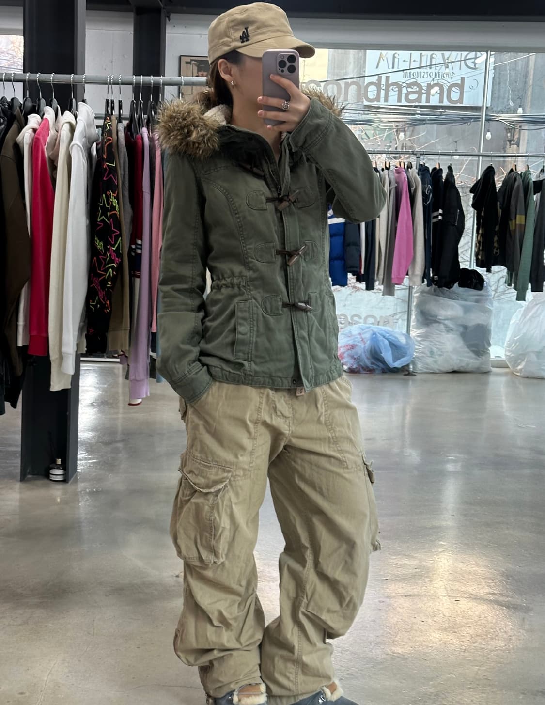 아베크롬비 Y2k 더플 울프죠 투웨이 야상자켓 상품이미지4