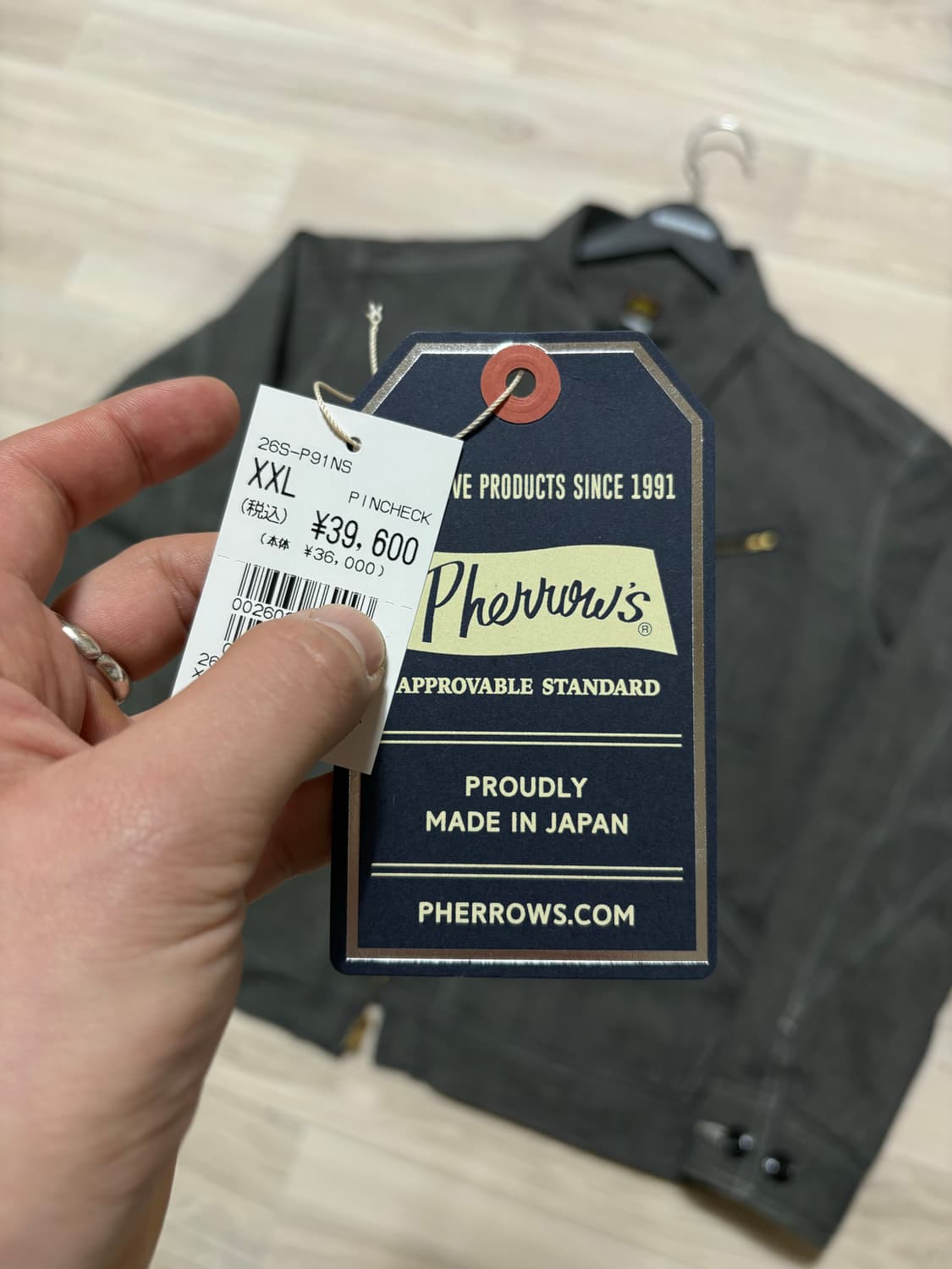 페로우즈 26SS 1960s front zip work 자켓 그레이 상품이미지6