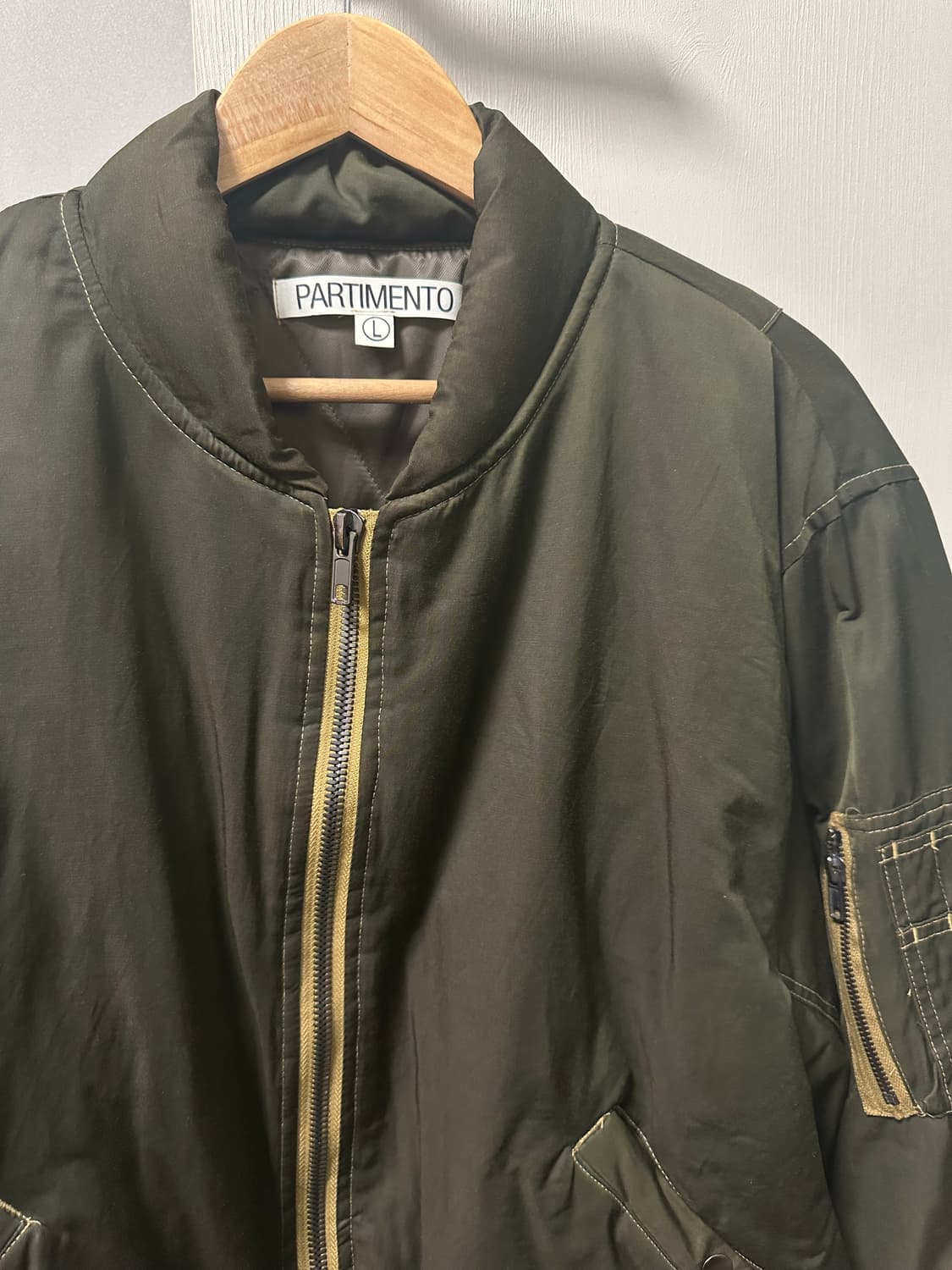 파르티멘토 3M 신슐레이트 빈티지 워시드 ma-1 블루종(카키)[L] 상품이미지1