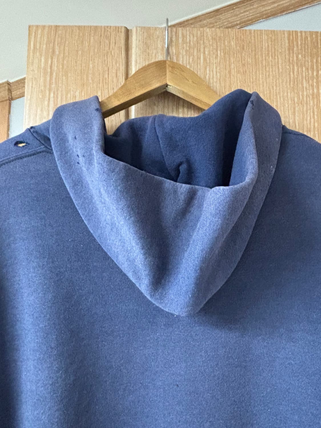 90‘s Russell 트래쉬드 데미지 후드 네이비 상품이미지2