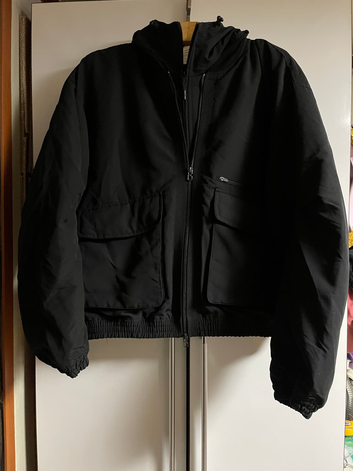 코드그라피 유틸리티 레이어드 후드 MA-1 자켓 (패딩버전) 상품이미지1