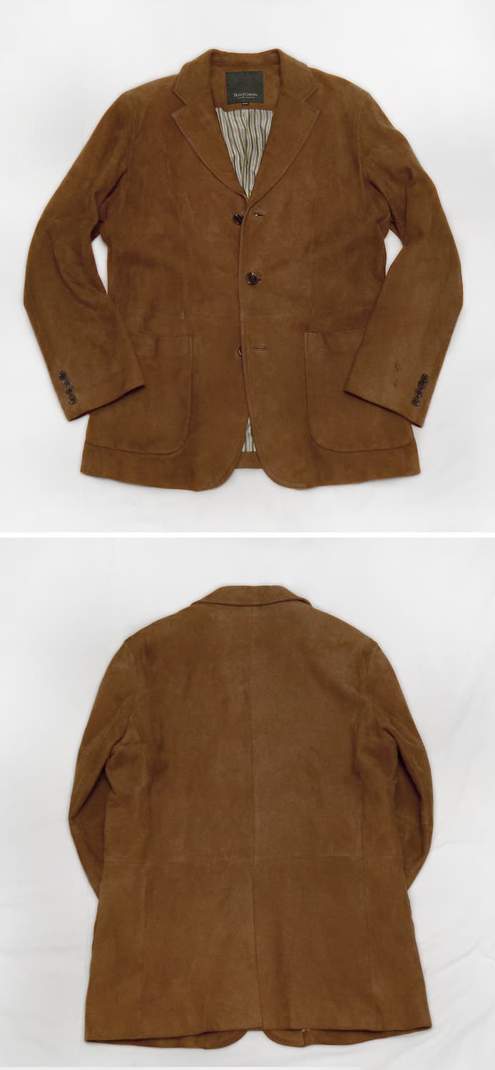 헨리코튼 고트스킨 누벅 스웨이드 레더 블레이저 자켓 (100) 상품이미지2