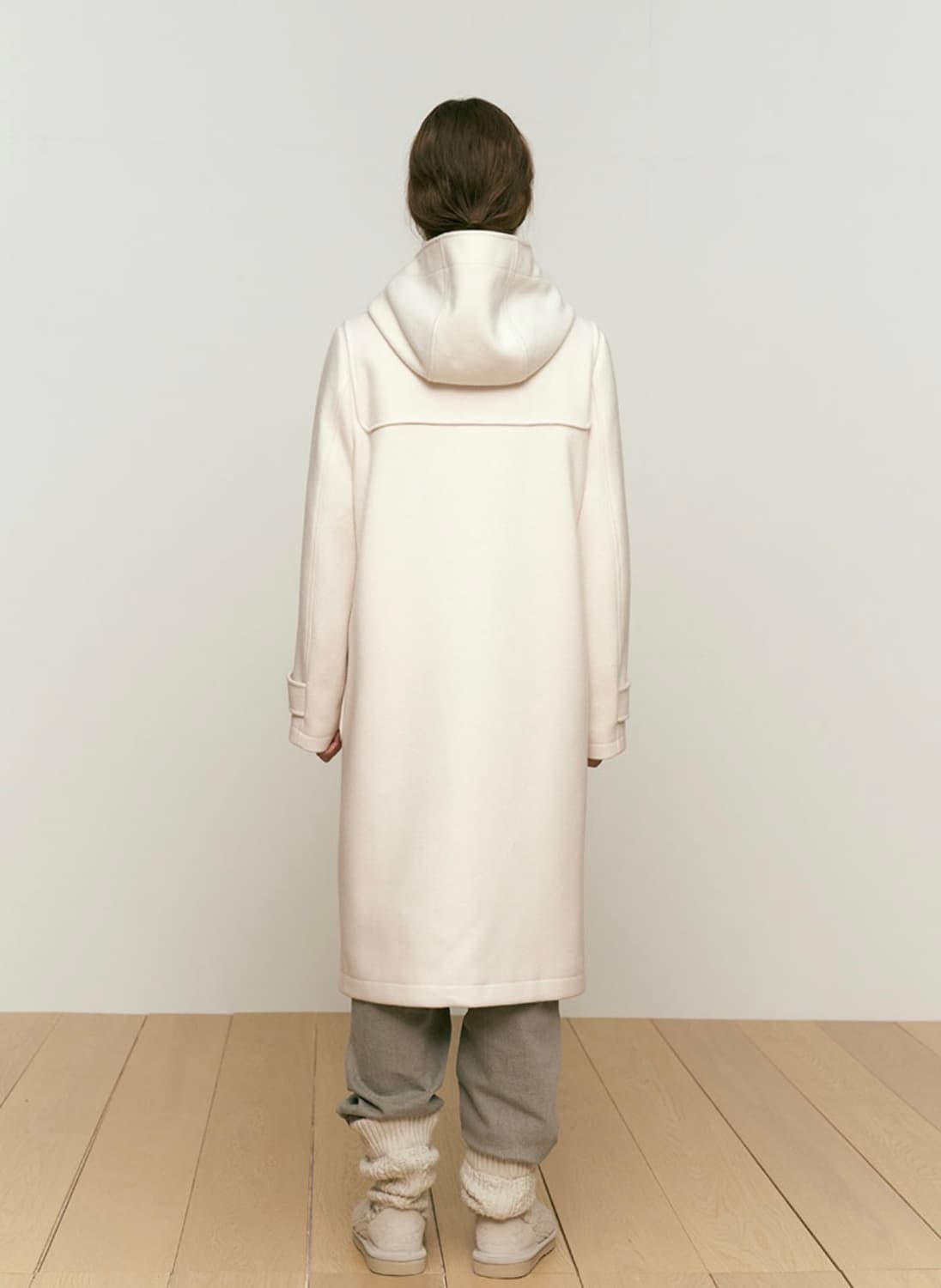 키르시 후드 토글 롱 코트 아이보리 2사이즈 상품이미지3