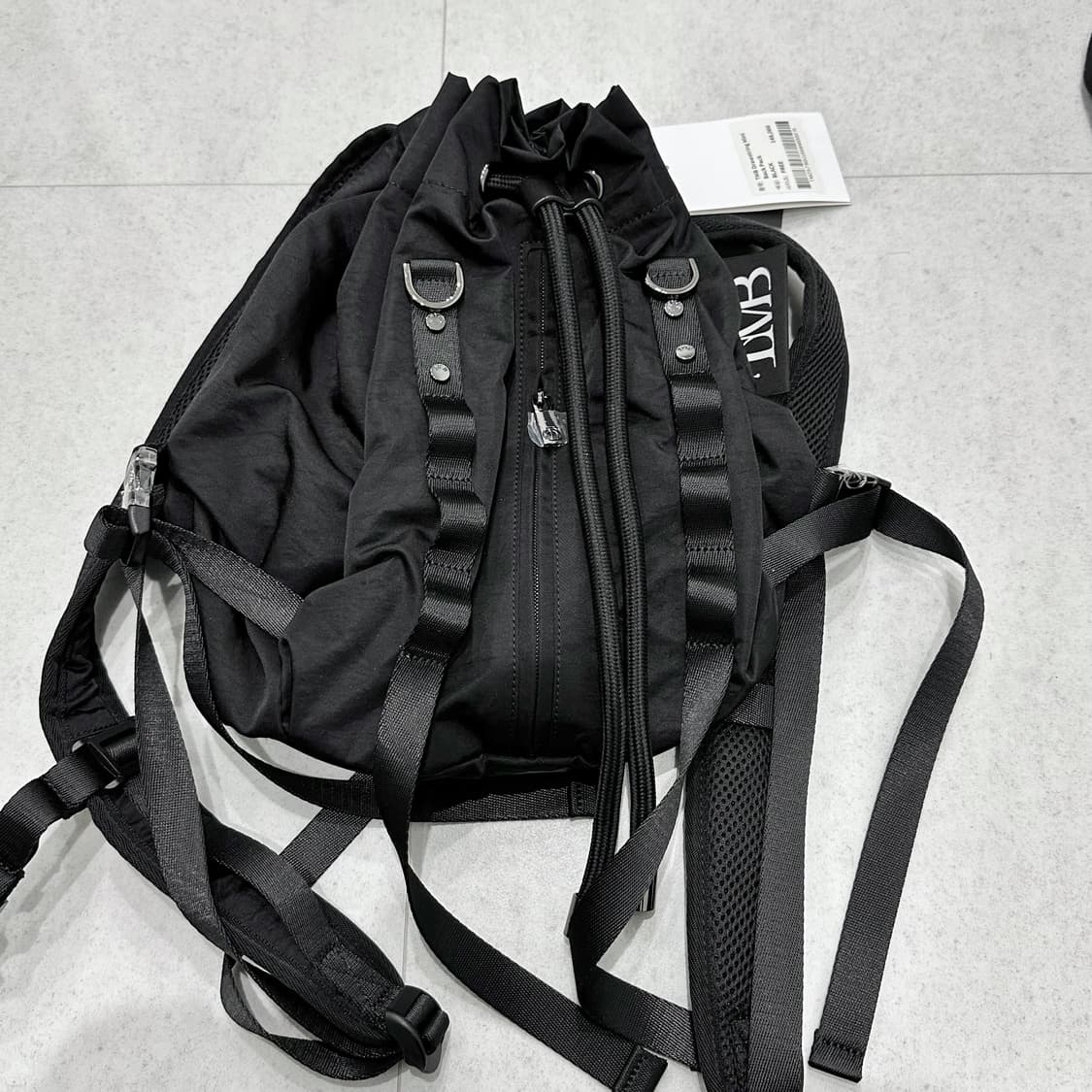 트리밍버드 드로우스트링 미니 백팩 블랙 새상품 상품이미지2