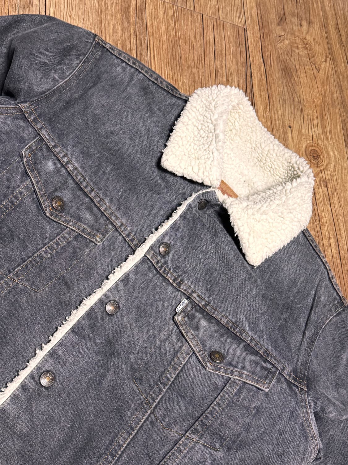 리바이스 타입 3 생쥐색 쉐르파 트러커 자켓 상품이미지4