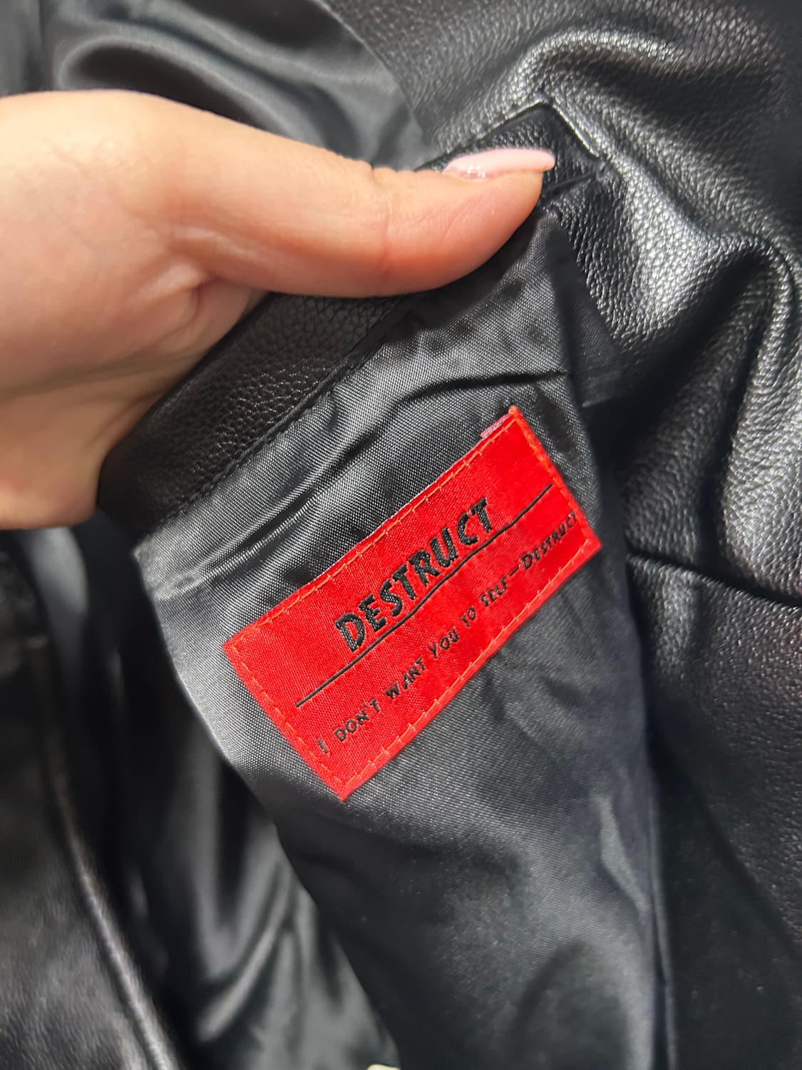 플리온 남성 바이크 레더 가죽 자켓 L  상품이미지3