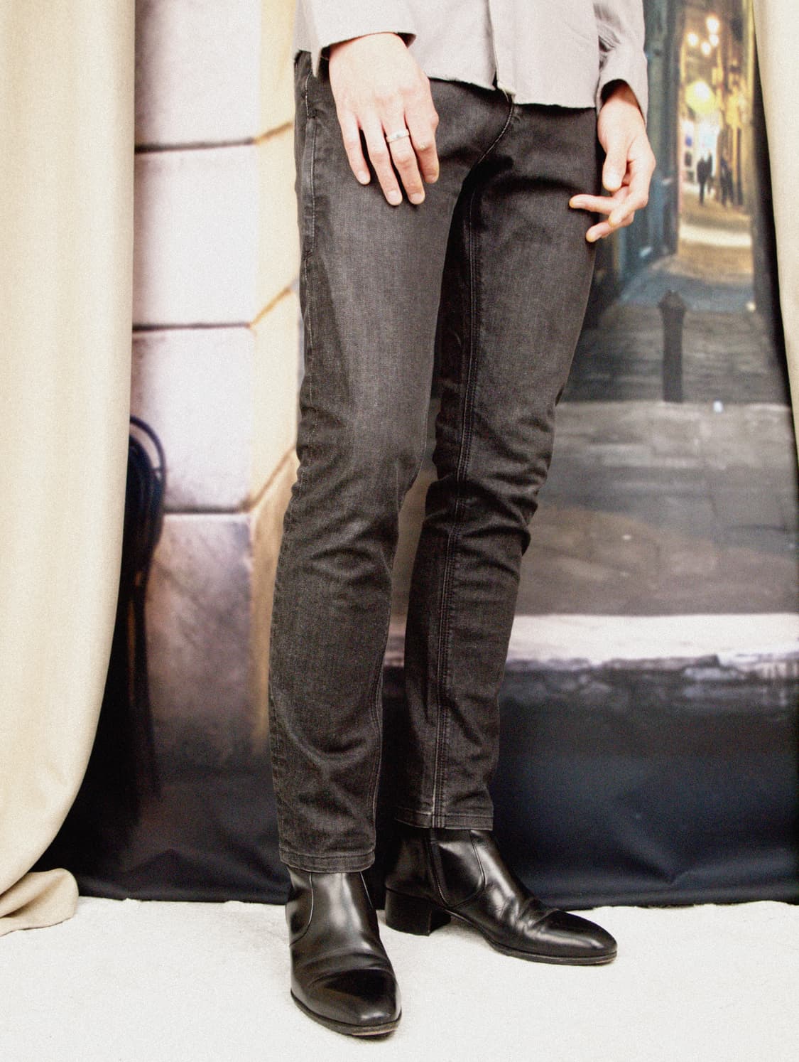 Side Pocket Skinny Denim Jeans 상품이미지1
