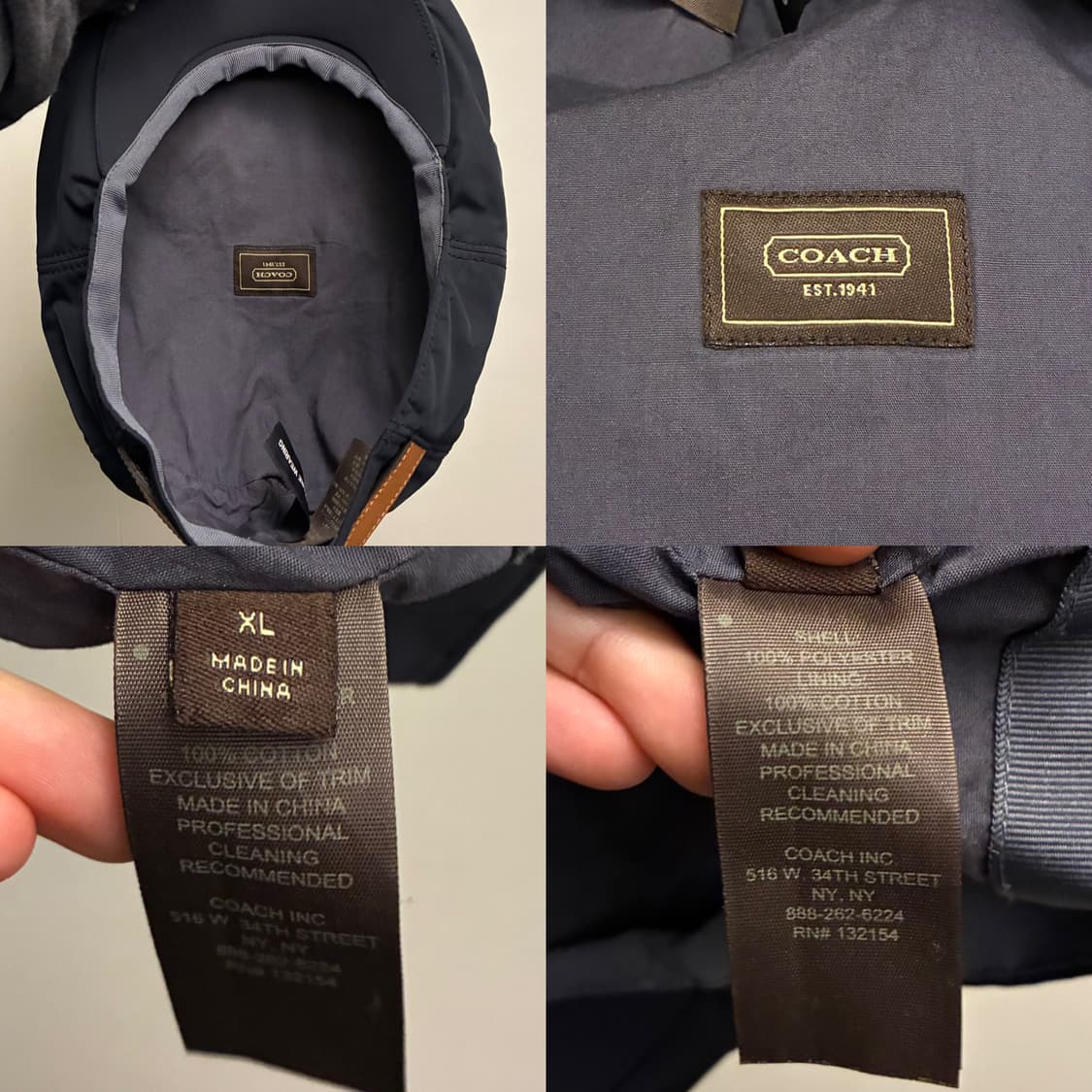 (XL)COACH 코치 폴리 레더스트랩 헌팅캡 베레모 모자 상품이미지9