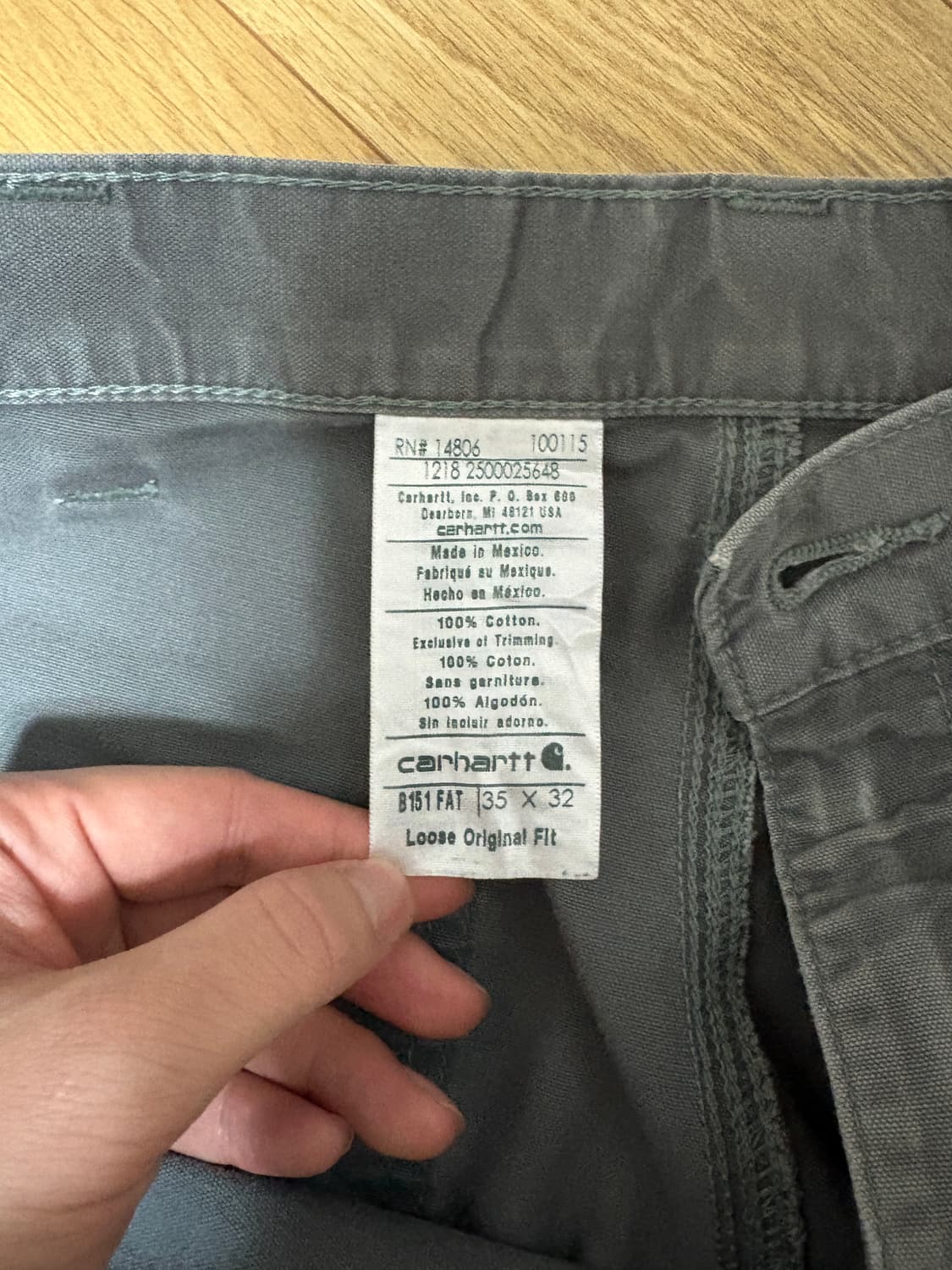 칼하트 카펜터 팬츠 35x32 상품이미지2