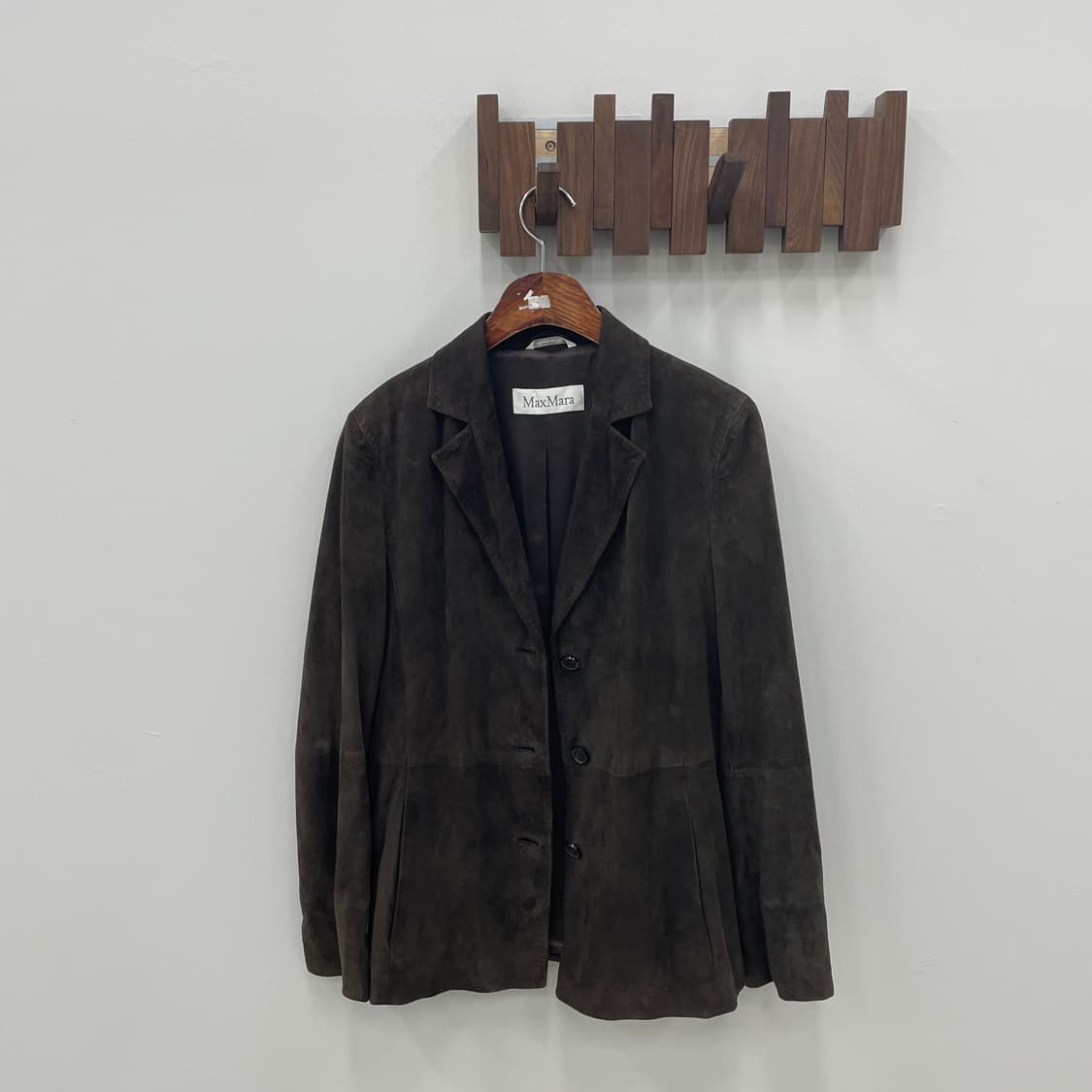 막스마라 누벅 스웨이드 브라운 자켓 상품이미지2