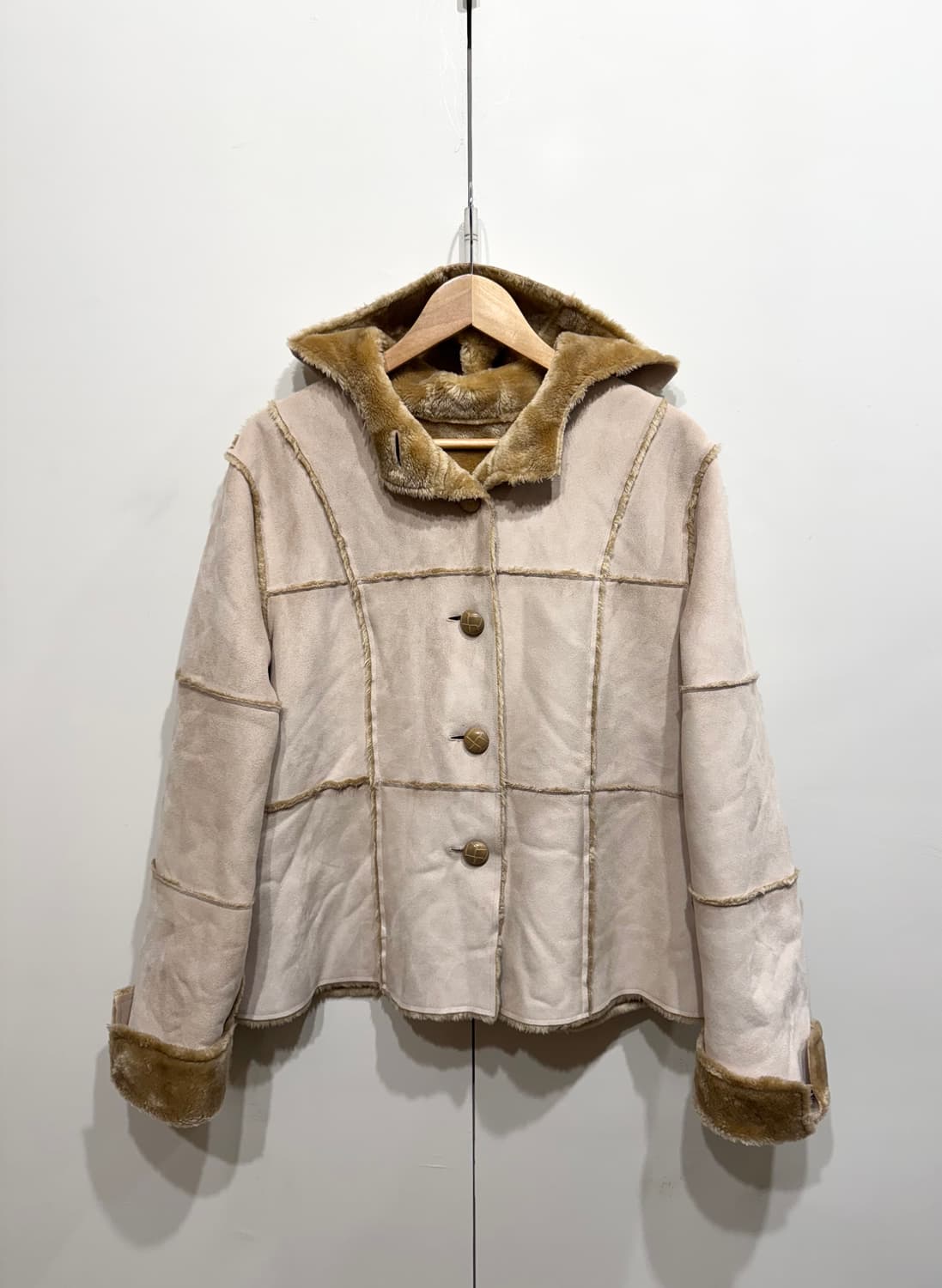 일본 빈티지 후드 무스탕 자켓 상품이미지1