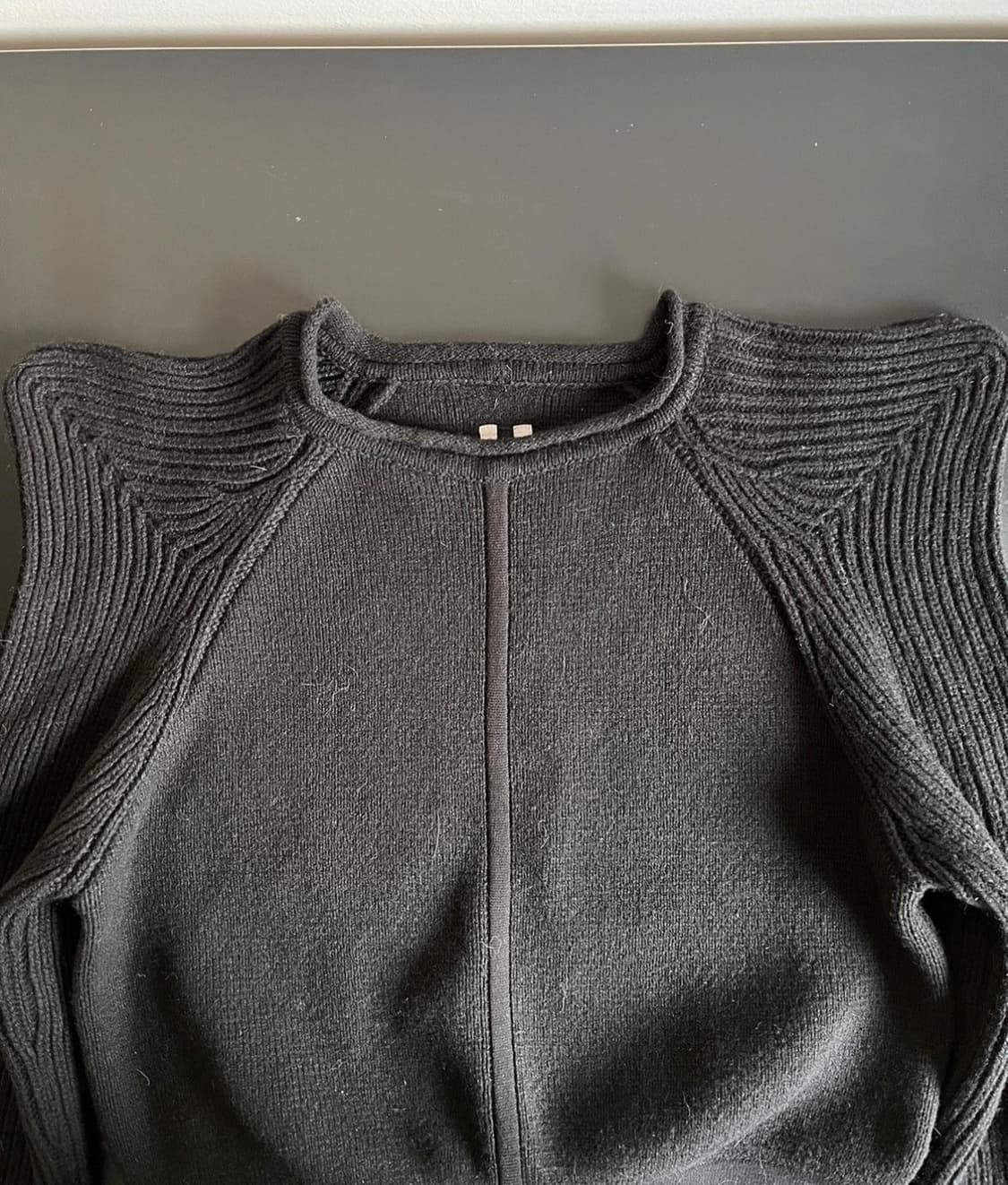 릭오웬스 23fw TEC PULL 크롭 니트 상품이미지1