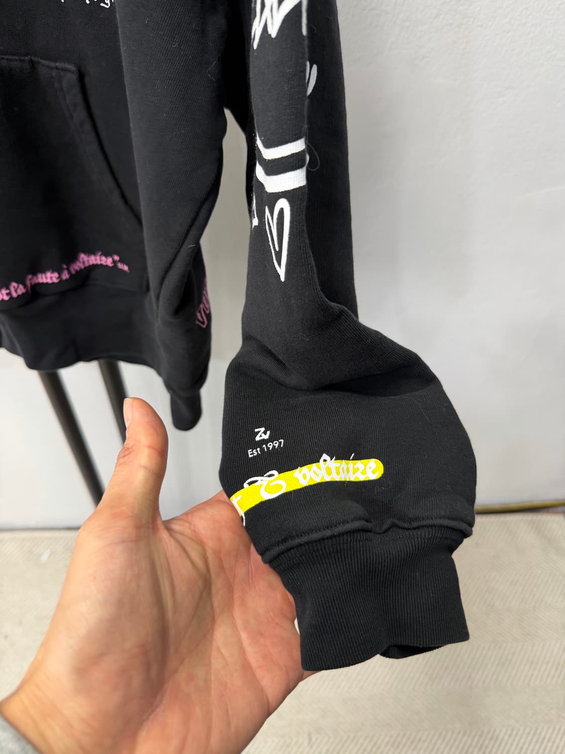 정품) 쟈딕앤볼테르 레터링 오버핏 후드티 S 상품이미지4