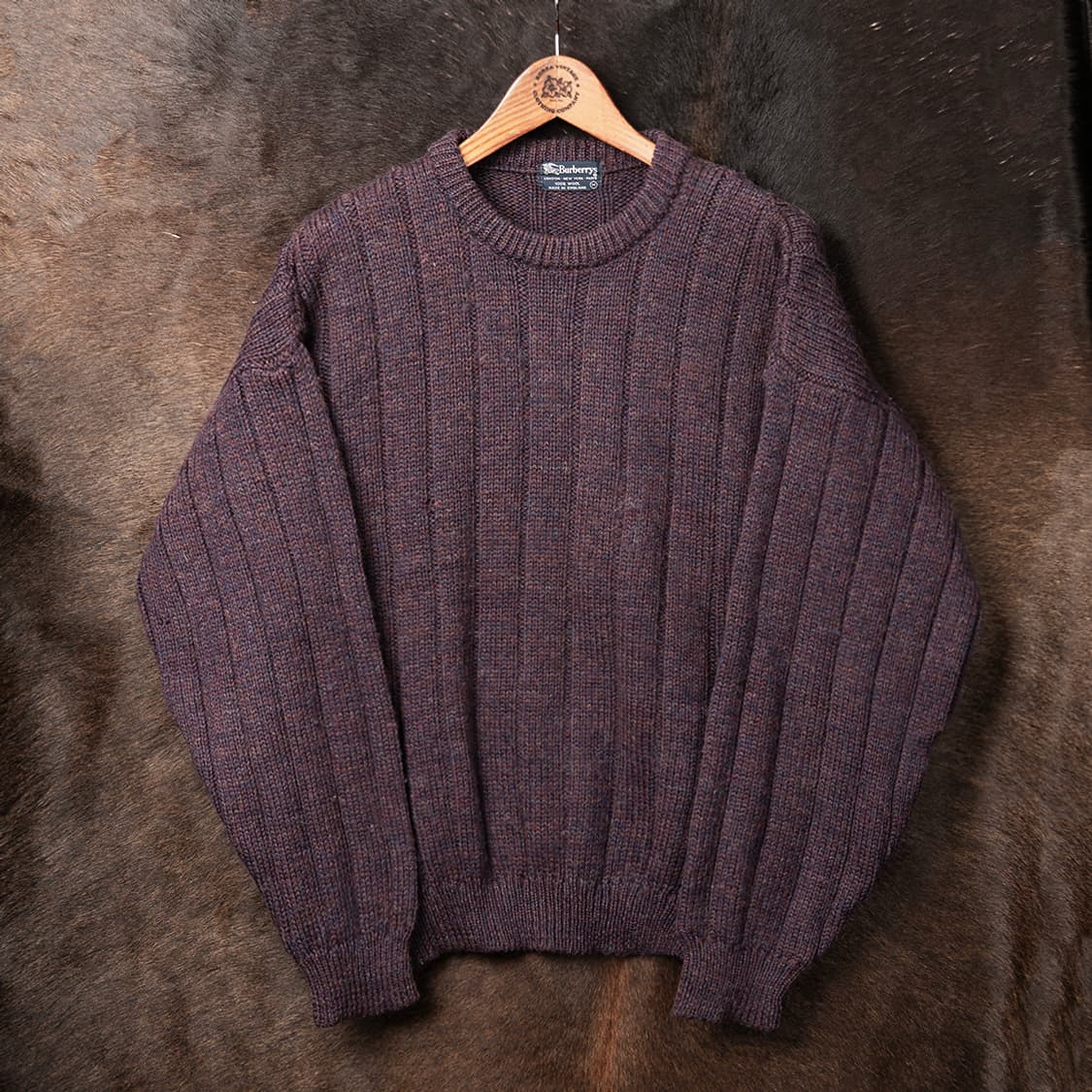 [107] 80s 버버리 잉글랜드 메이드 울 스웨터  상품이미지1