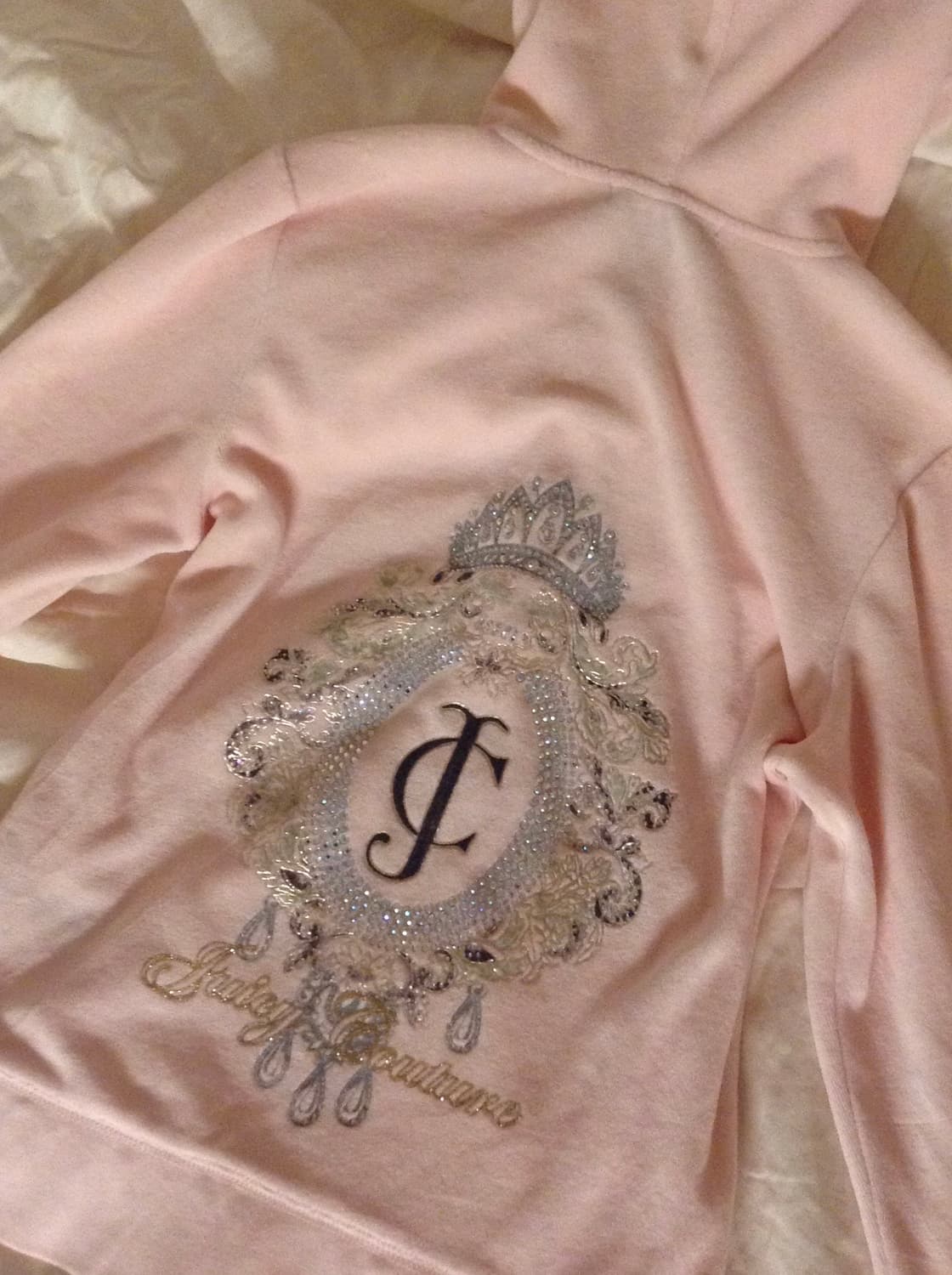 Juicy Couture 쥬시꾸뛰르 핑크 벨루어 후드집업 상품이미지1