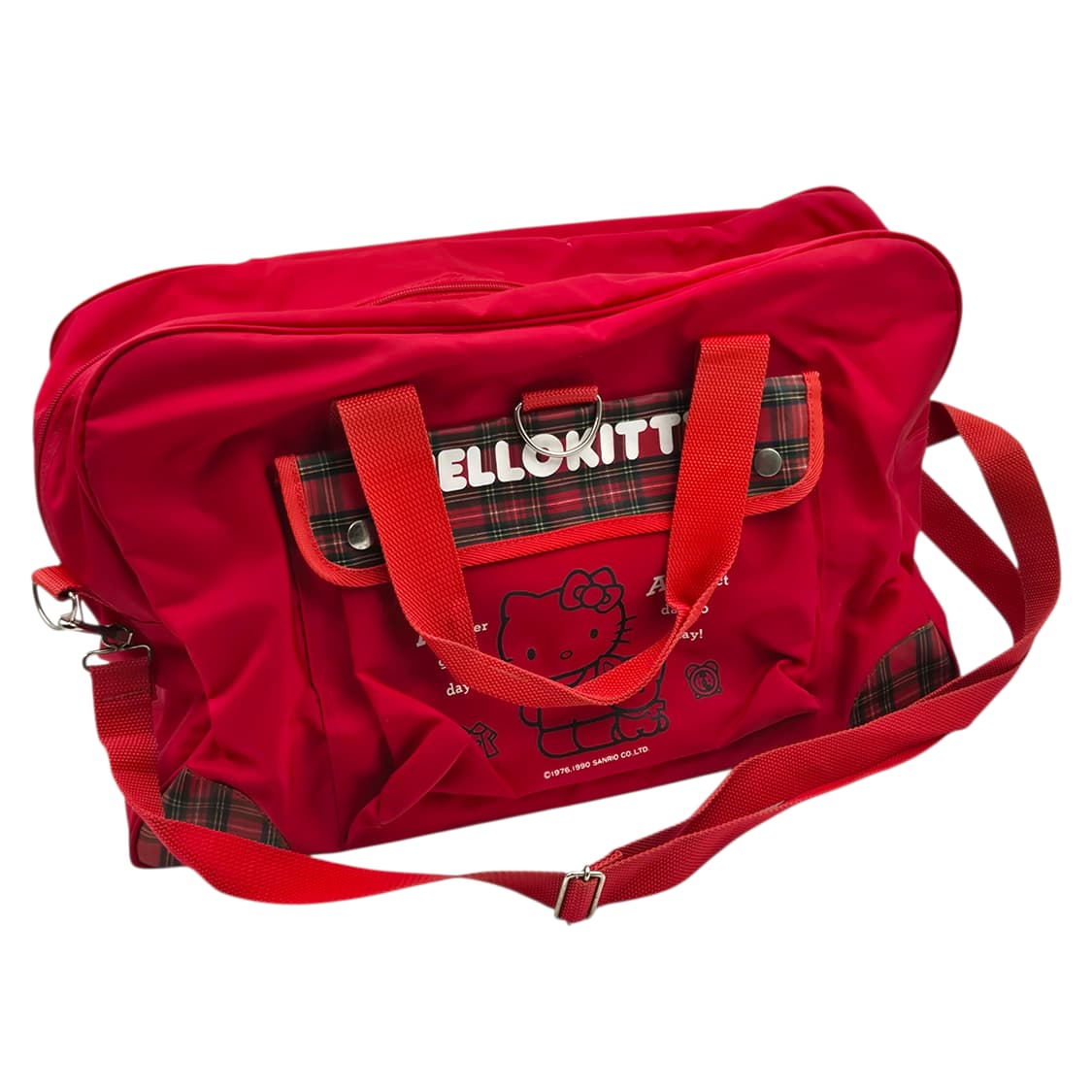 00s 헬로키티 오리지널 타탄 체크 빅 보스턴백 상품이미지5