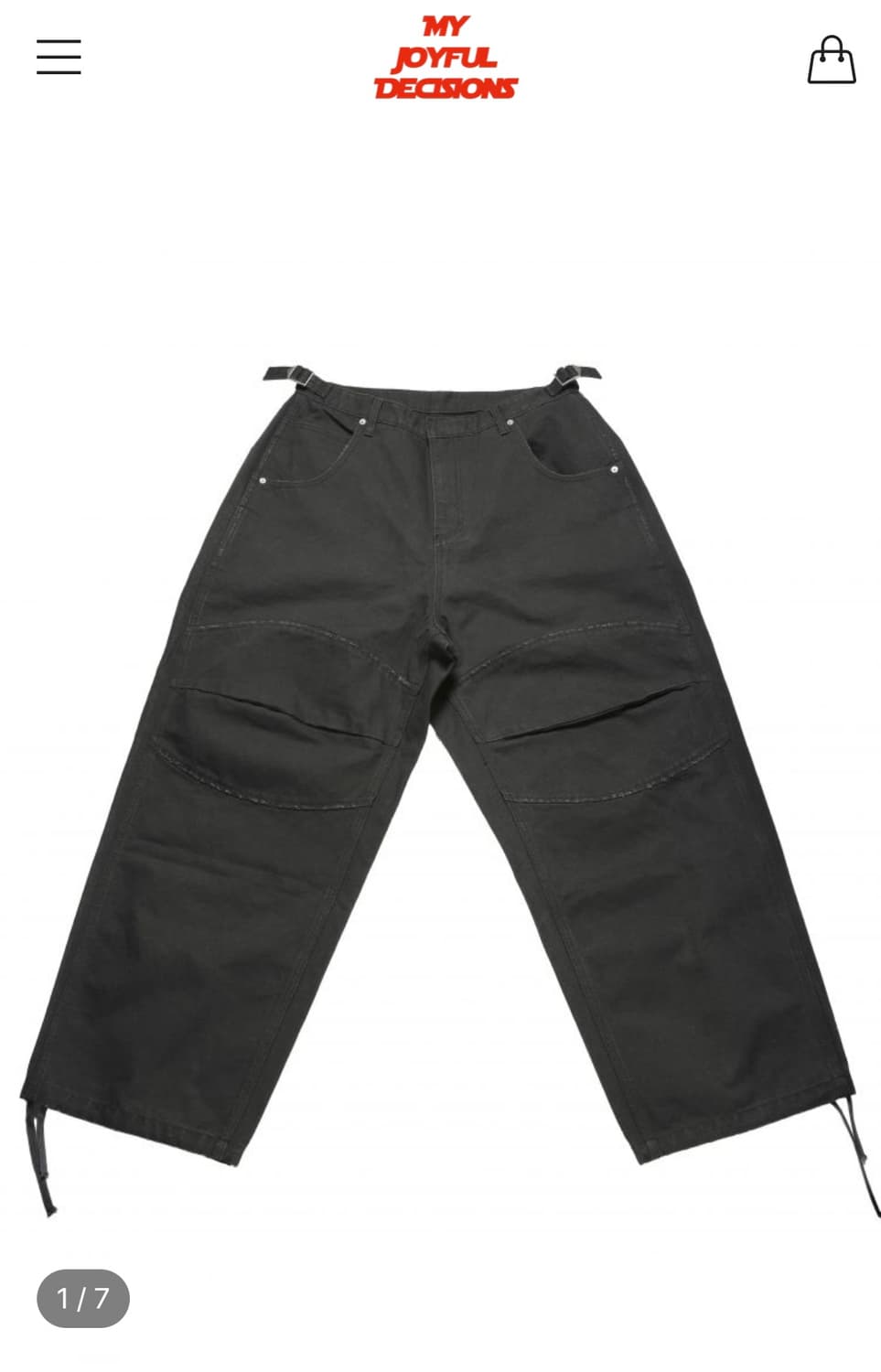3D KNEE PANTS CHARCOAL 상품이미지1
