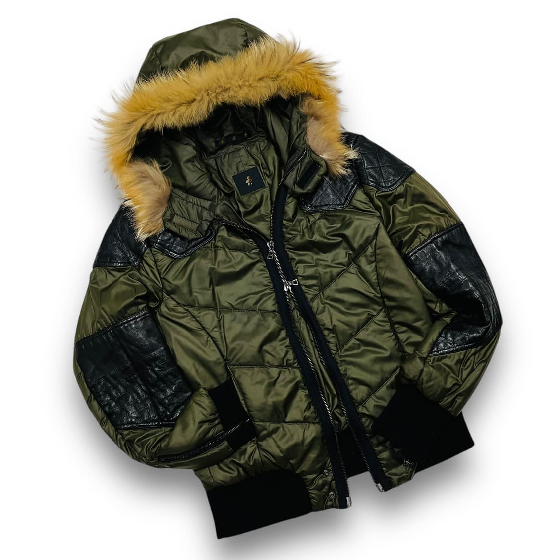 ata Archive y2k 투웨이 레더 디테일 패딩 자켓 상품이미지3